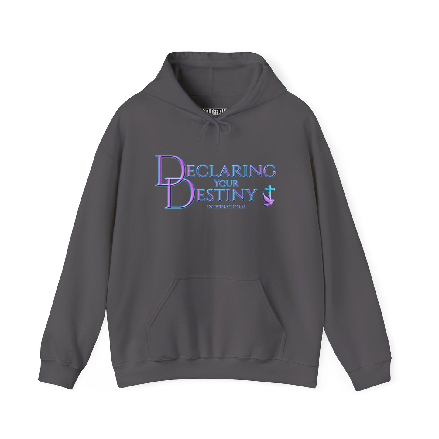 Declaring Your Destiny Purple-Teal logo/ Alpha & Omega Purple Lightning Unisex Heavy Blend™ Hooded Sweatshirt