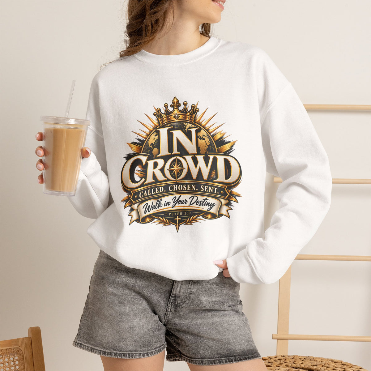 In Crowd – Called. Chosen. Sent. Christian Sweatshirt