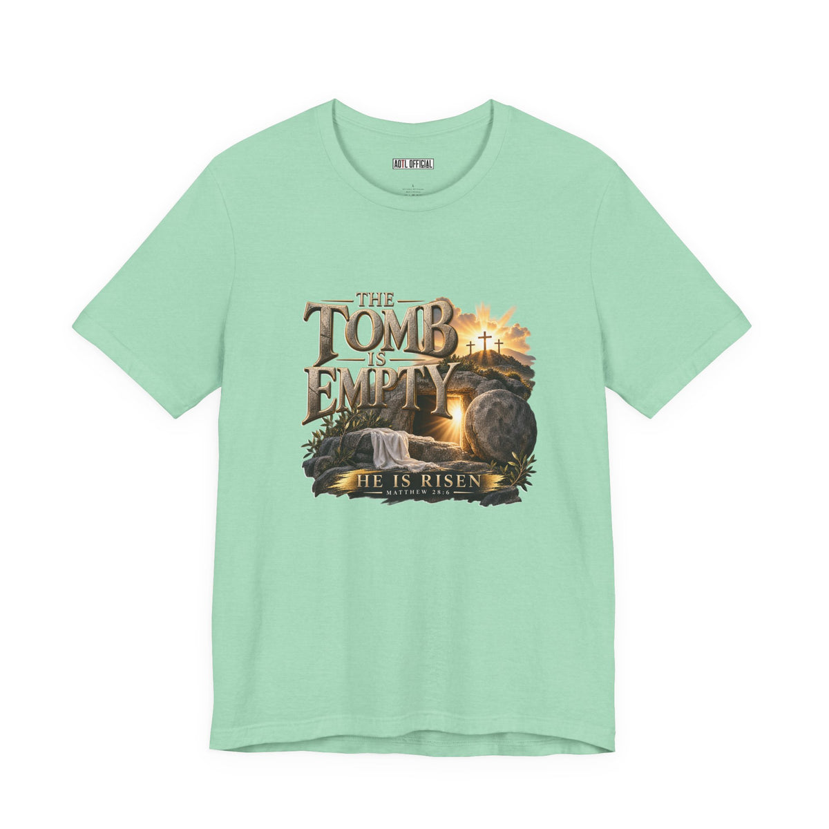 The Tomb Is Empty — Matthew 28:6 Christian T-shirt