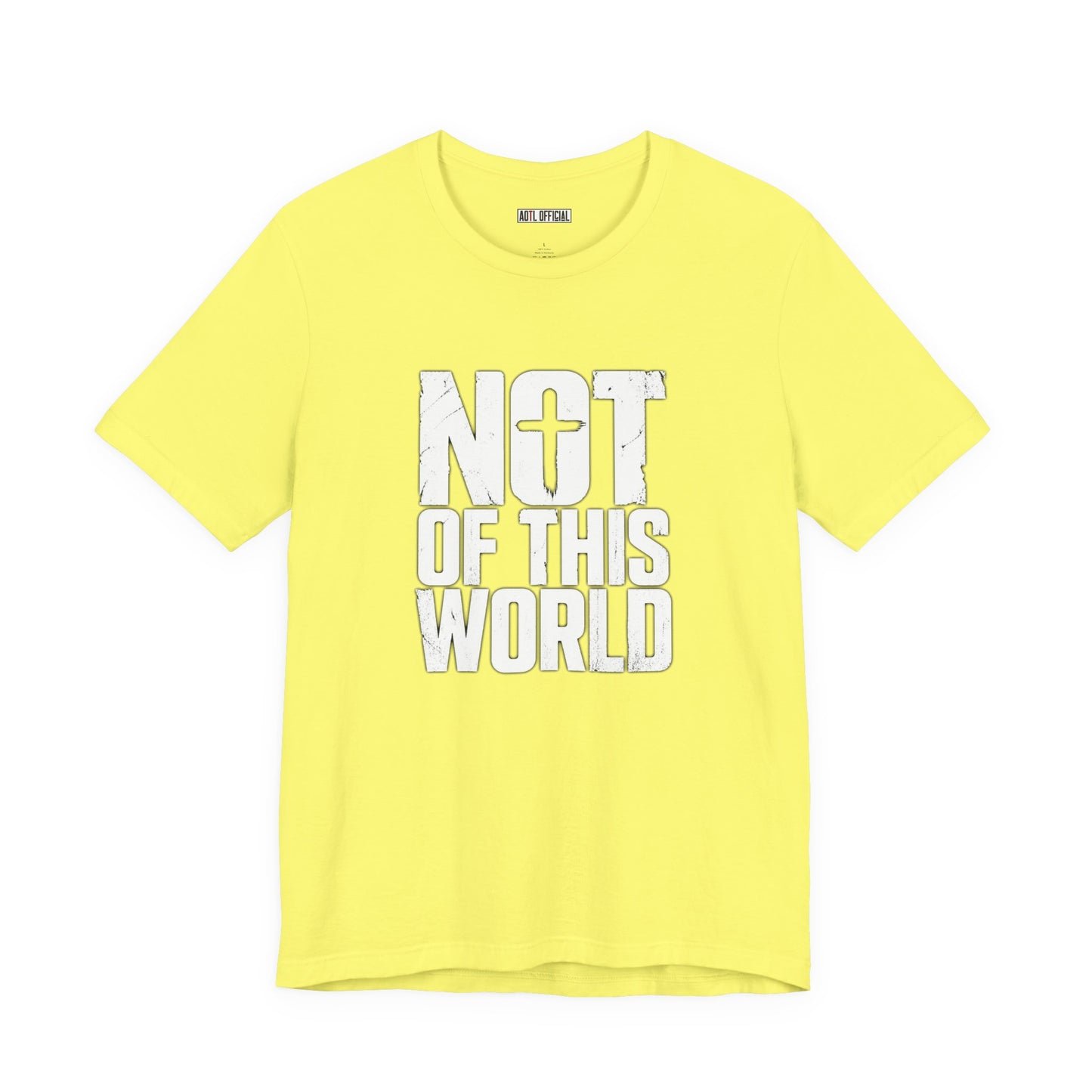 Not Of This World White Text Christian T-Shirt