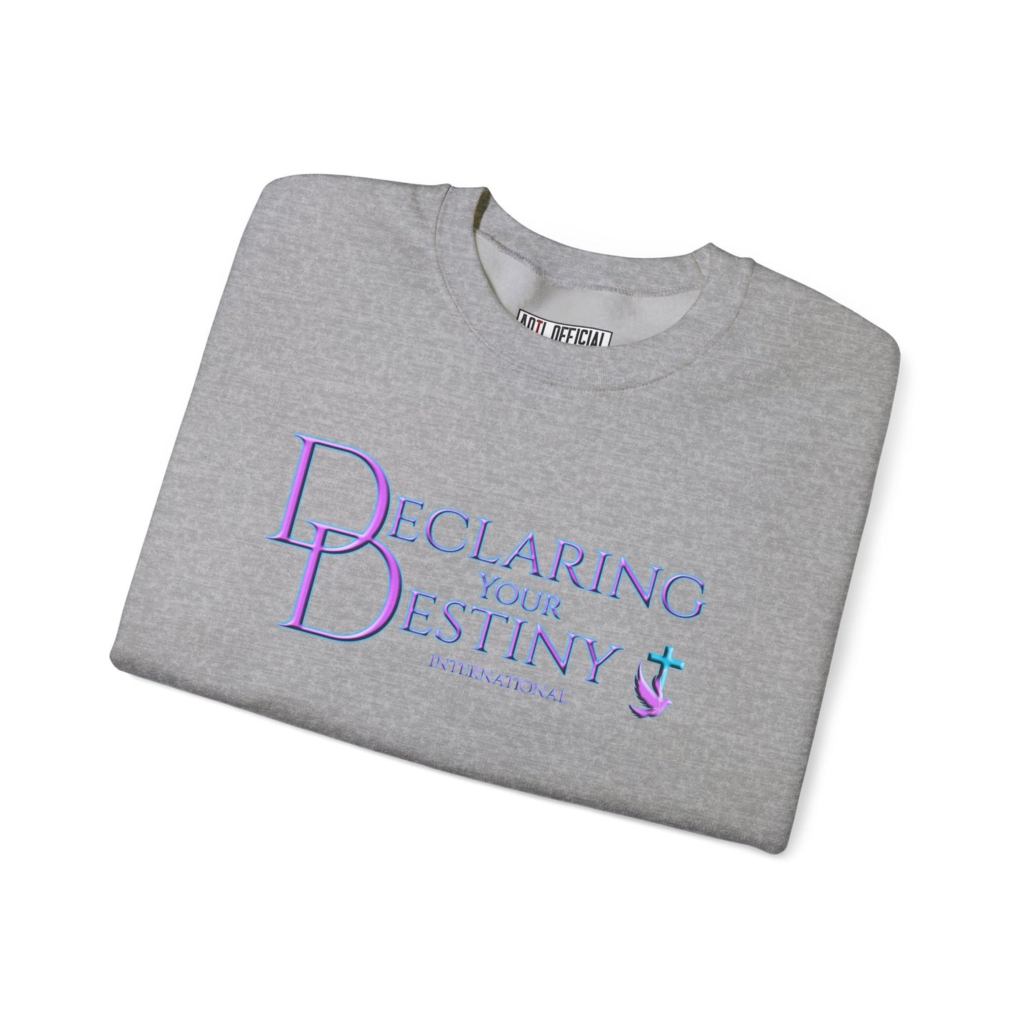 Declaring Your Destiny Purple & Teal logo Unisex Heavy Blend™ Crewneck Sweatshirt
