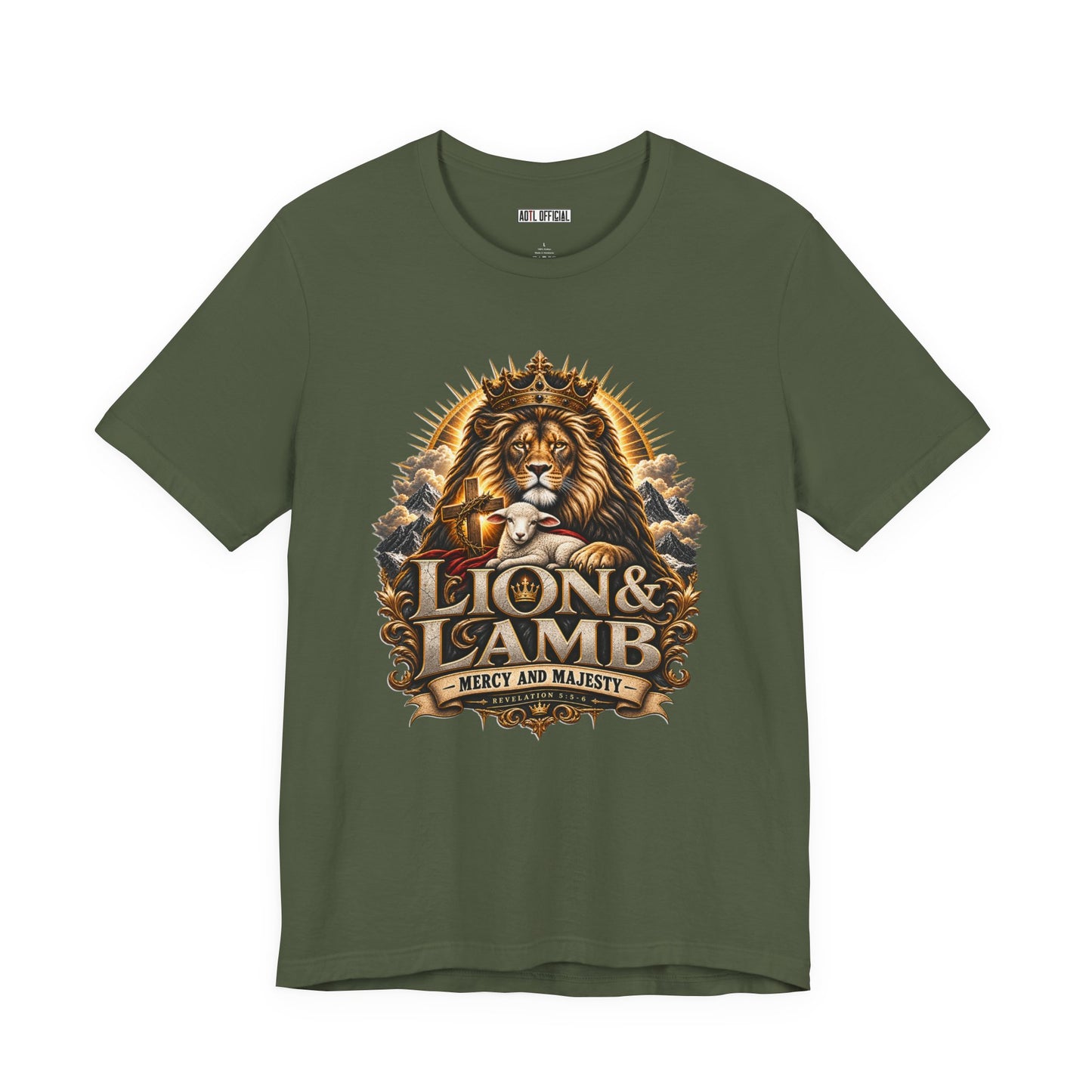 Lion & Lamb – Mercy and Majesty Christian T-shirt