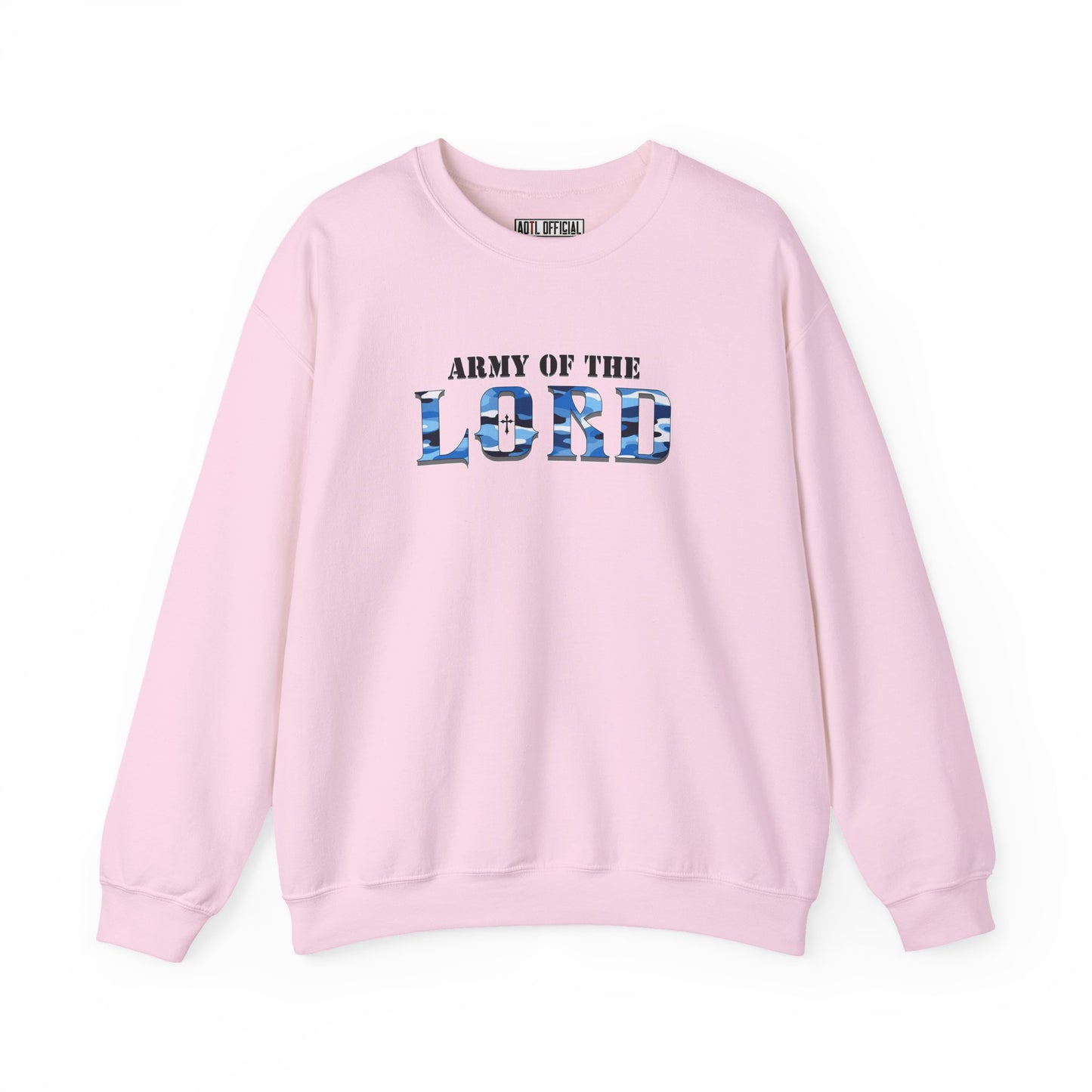 Blue Camo Army of the Lord Unisex Heavy Blend™ Crewneck Sweatshirt