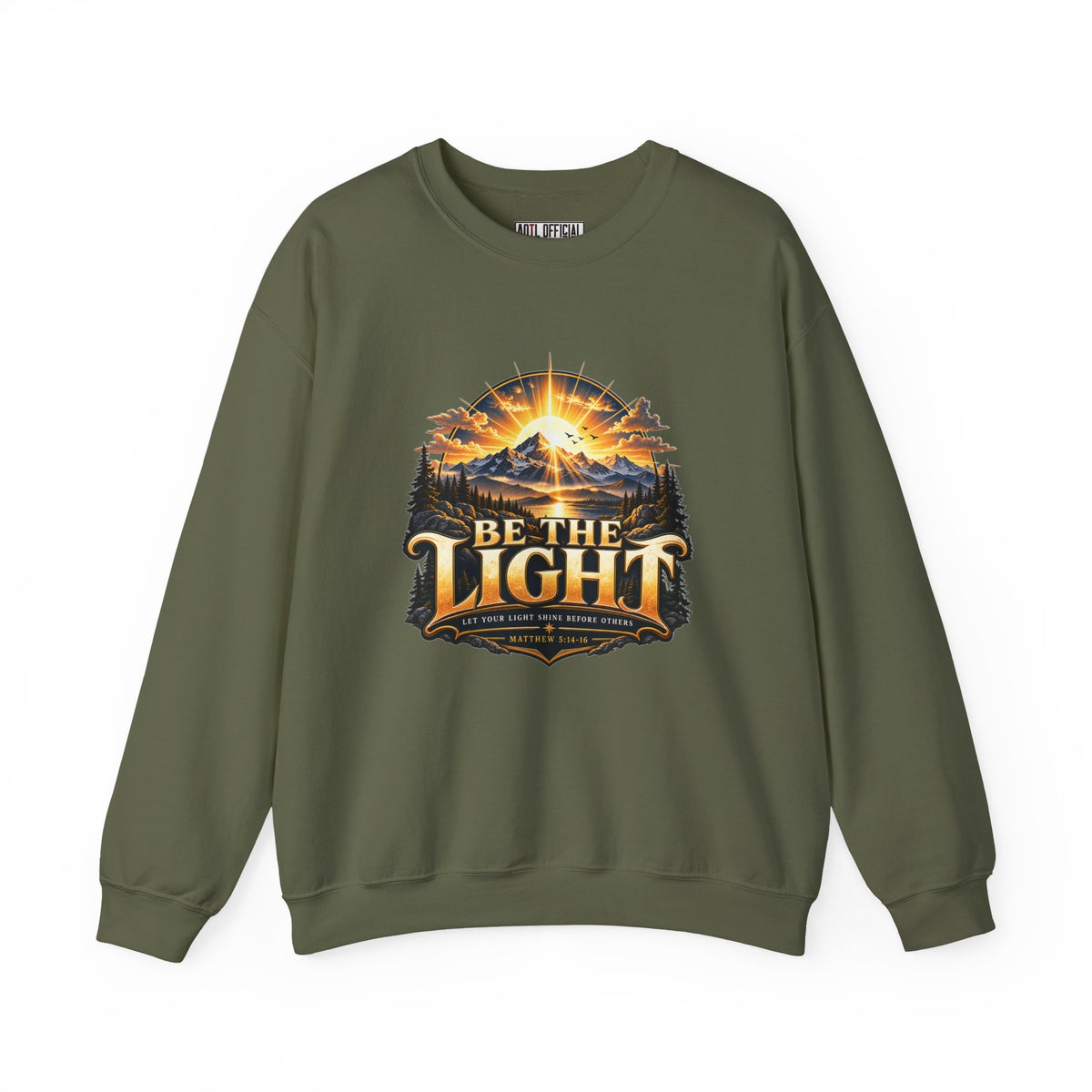 Be the Light – Matthew 5:14-16 Christian Mountain Design Christian  Sweatshirt
