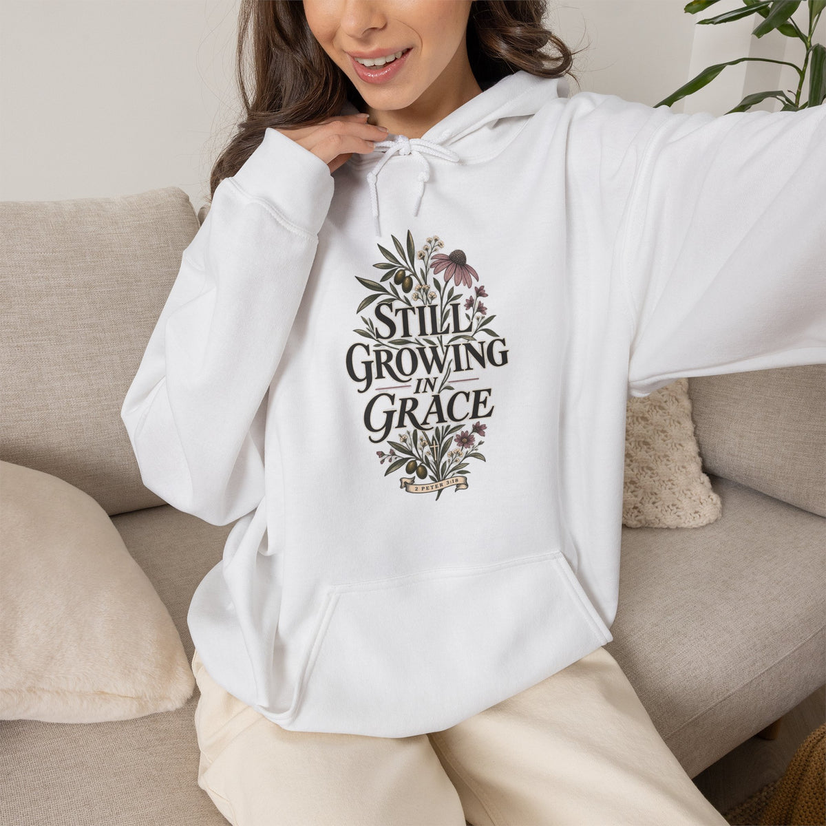 Still Growing in Grace Christian Hoodie