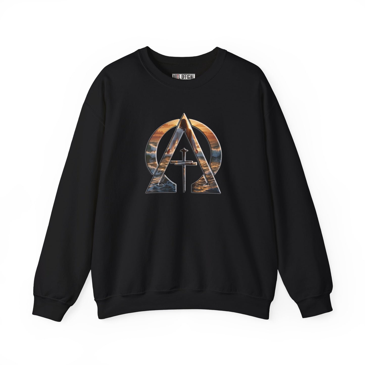 Alpha & Omega Divine Walking on Water Unisex Heavy Blend™ Crewneck Sweatshirt
