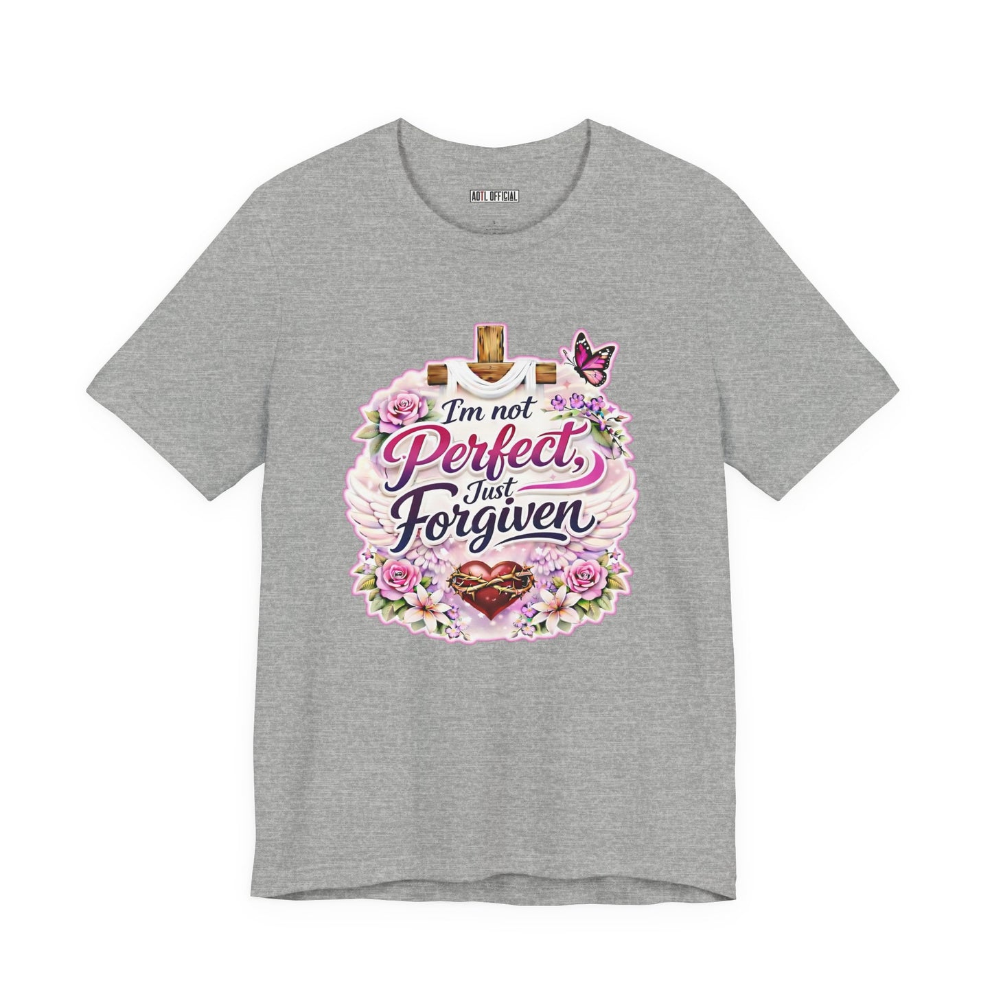 I'm Not Perfect, Just Forgiven Nature Edition  Unisex Short Sleeve Tee