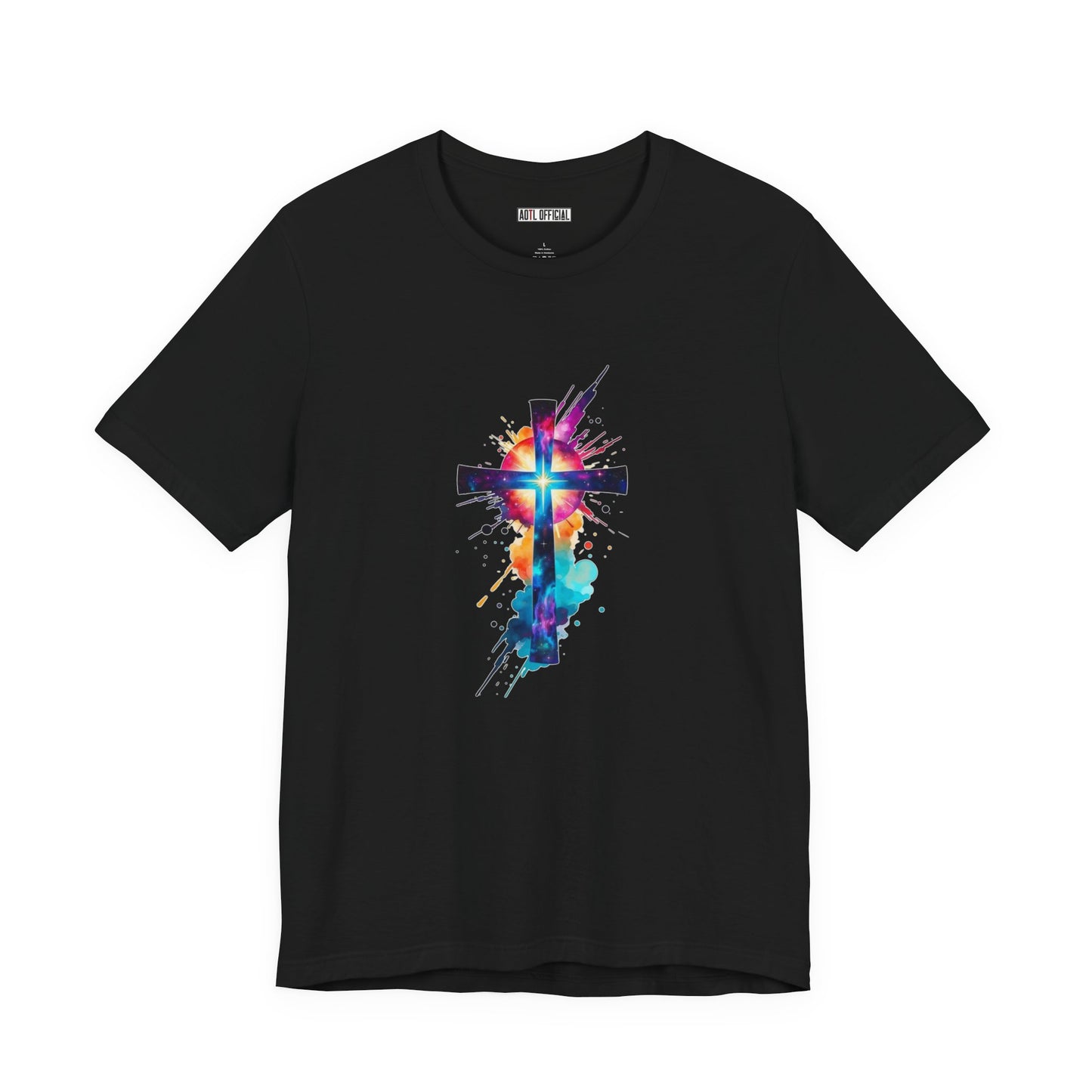 Cosmic Reverence Cross Christian Unisex Short Sleeve Tee