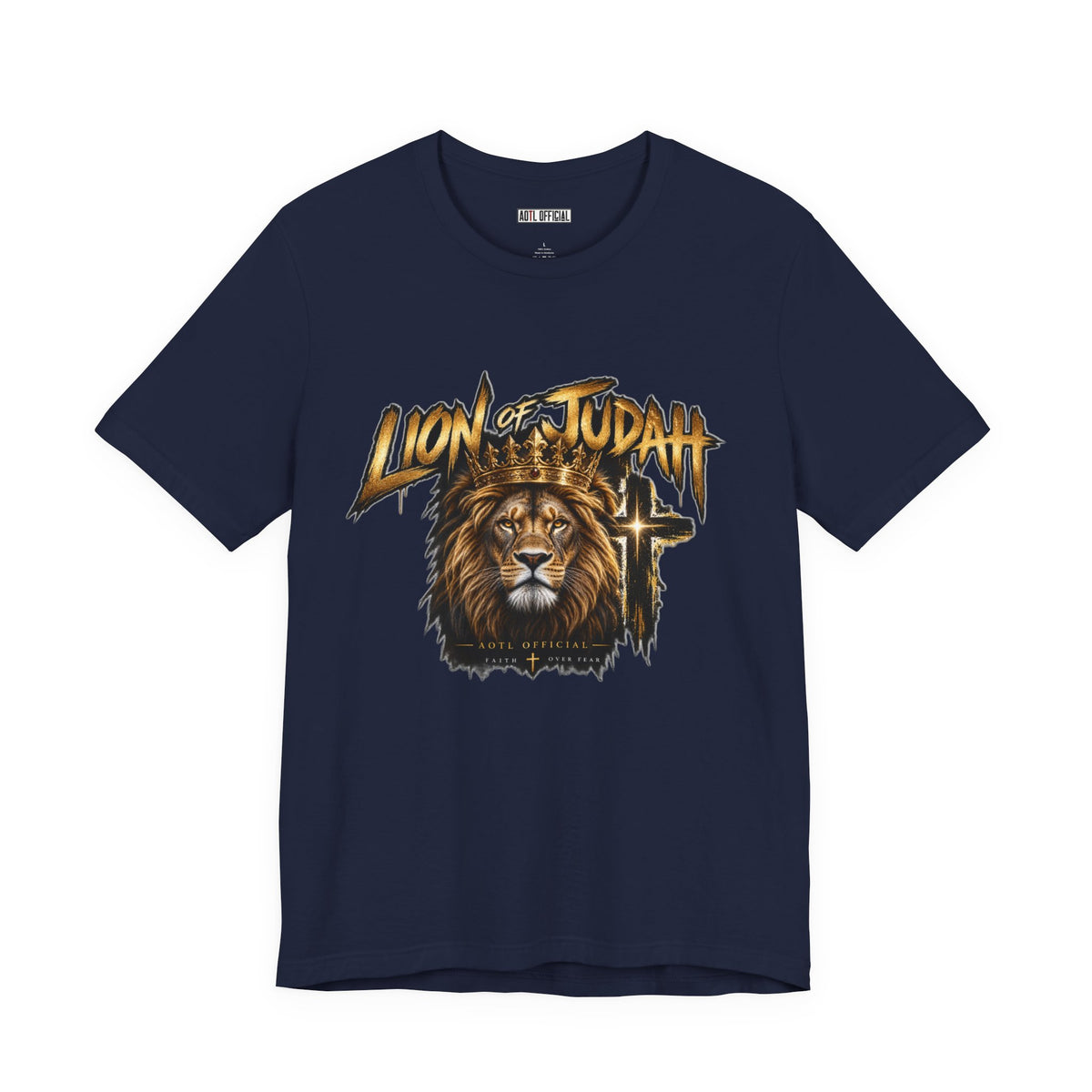 Lion of Judah — Faith Over Fear Christian T-shirt