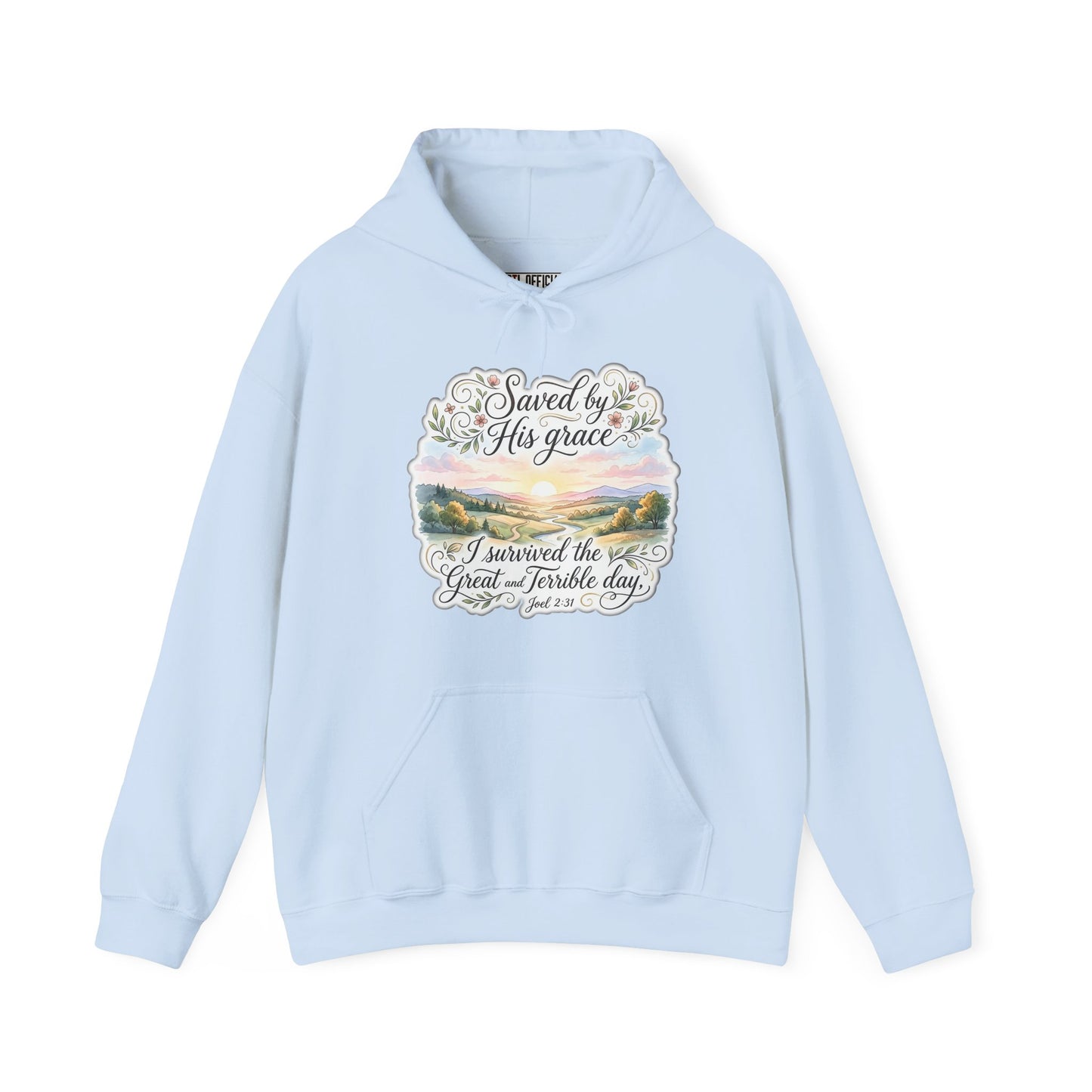 Grace Beyond the Horizon – I Survived the Great and Terrible Day (Joel 2:31) Christian Hoodie