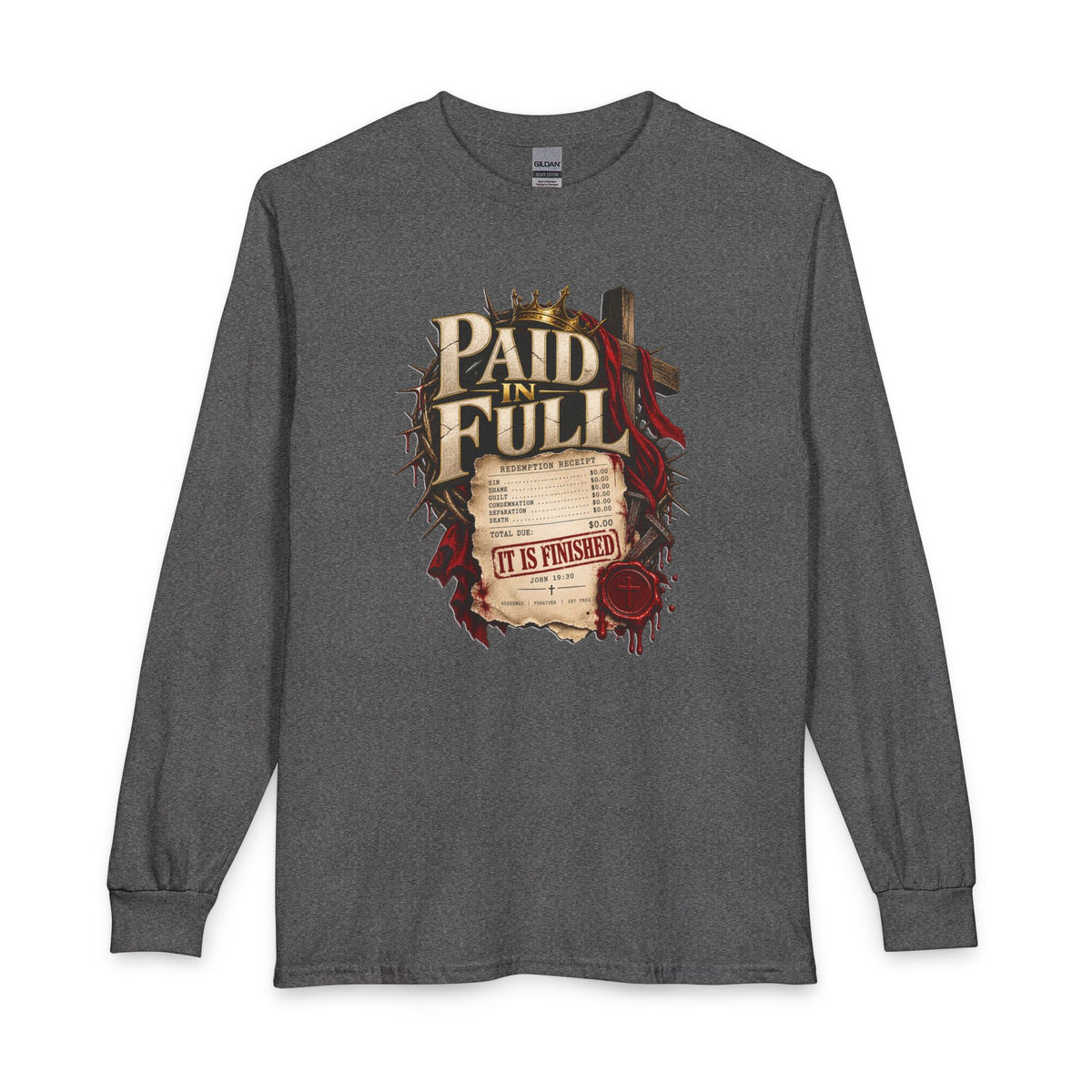 Paid in Full — John 19:30 Christian Long Sleeve Shirt