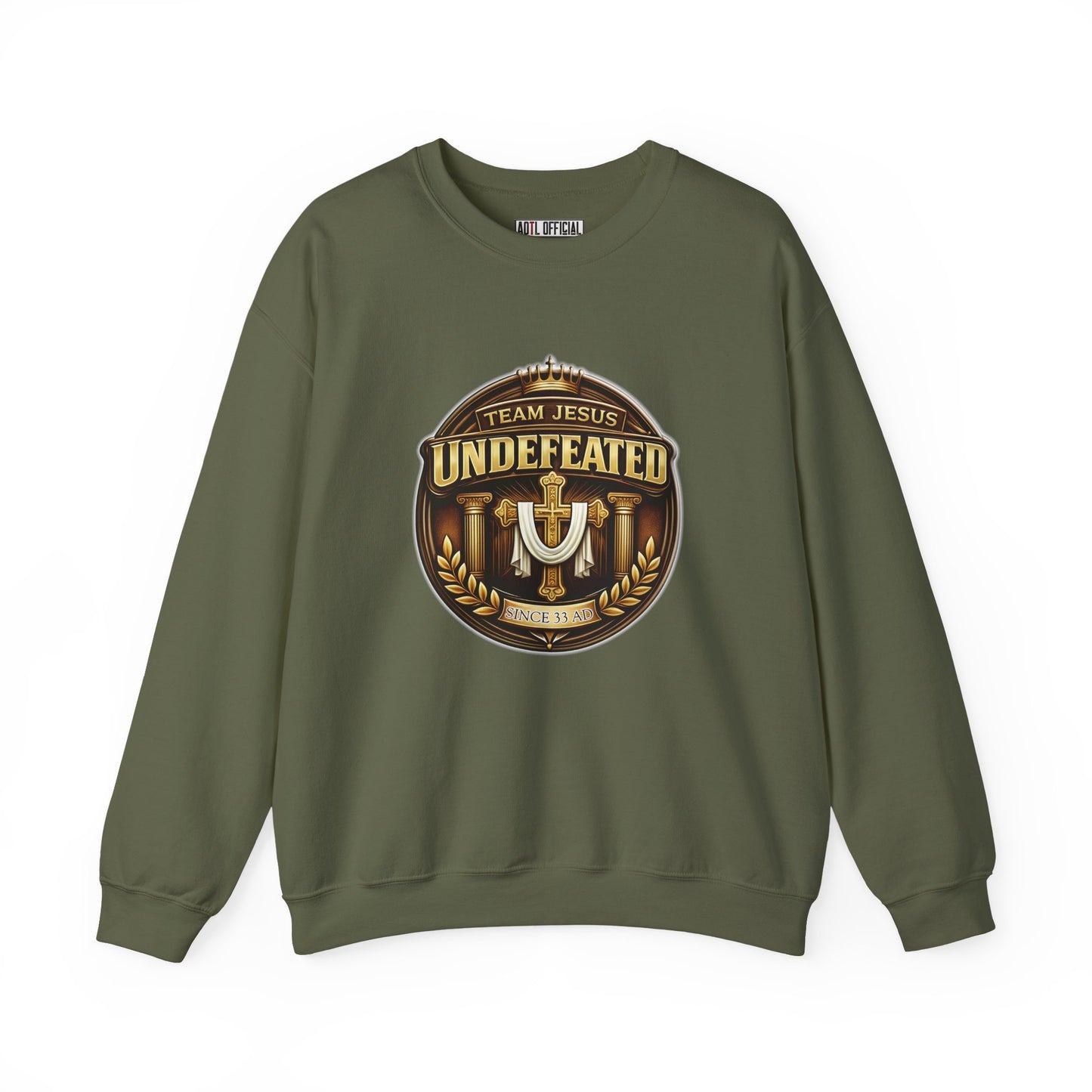 Team Jesus, Undefeated Since 33 AD Heavy Blend™ Crewneck Sweatshirt