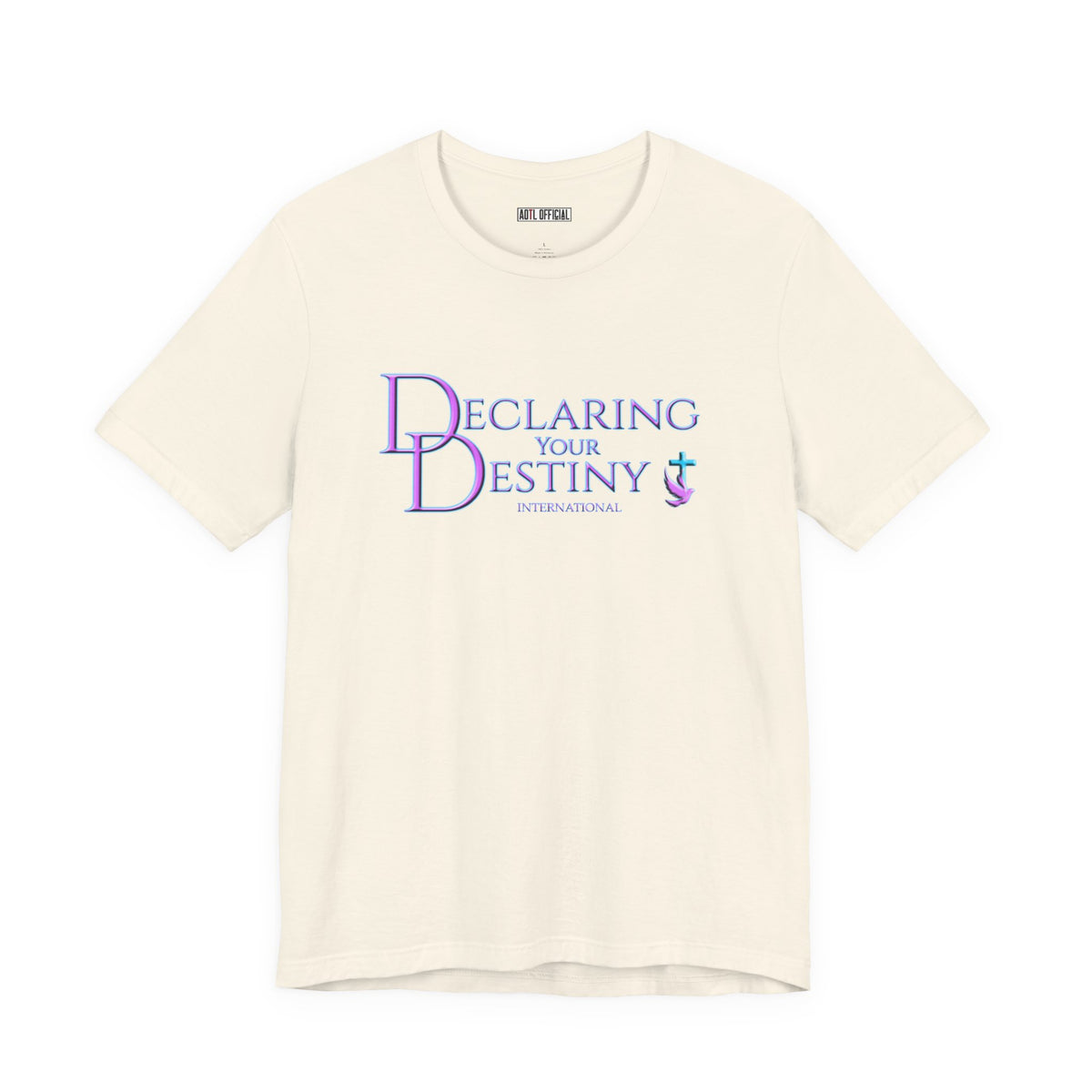 Declaring Your Destiny Lilac & Teal logo T-shirt