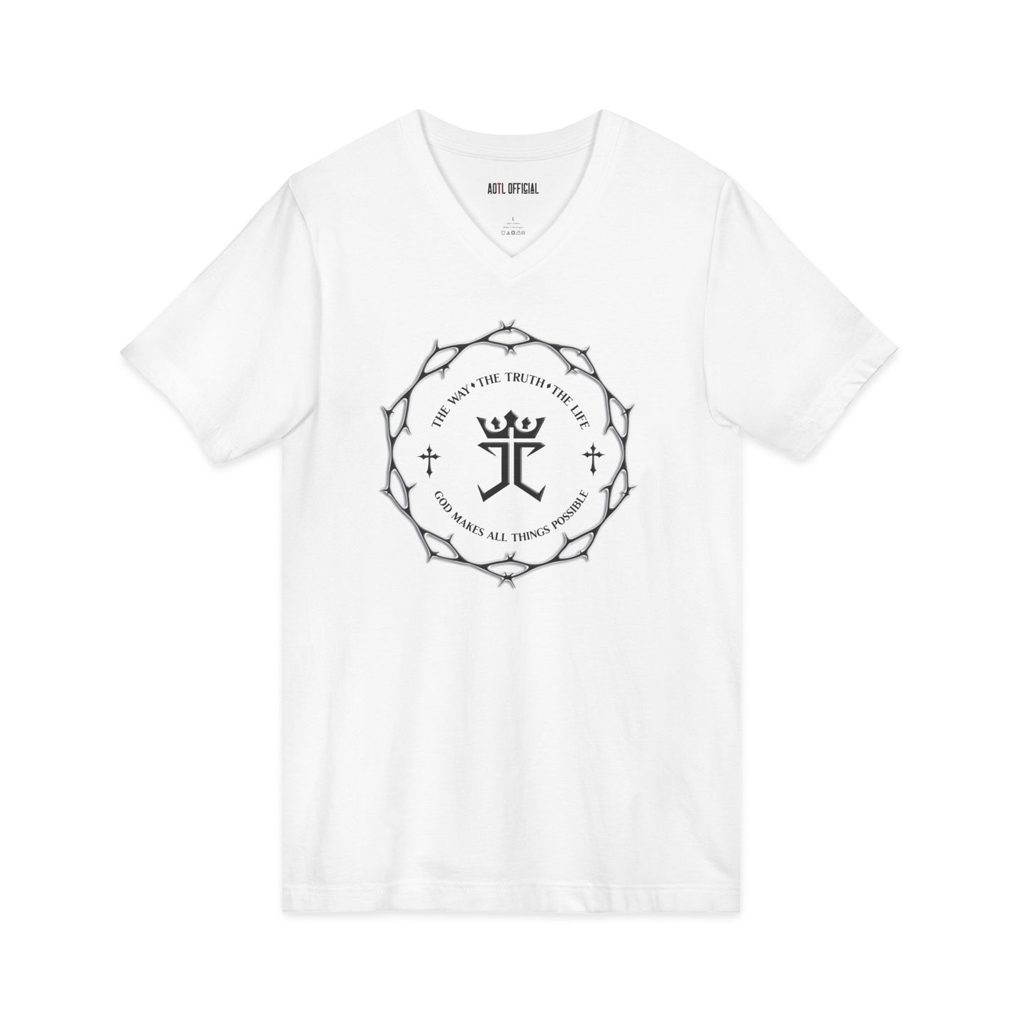 Jesus Christ's Crown of Thorns  V-Neck Tee