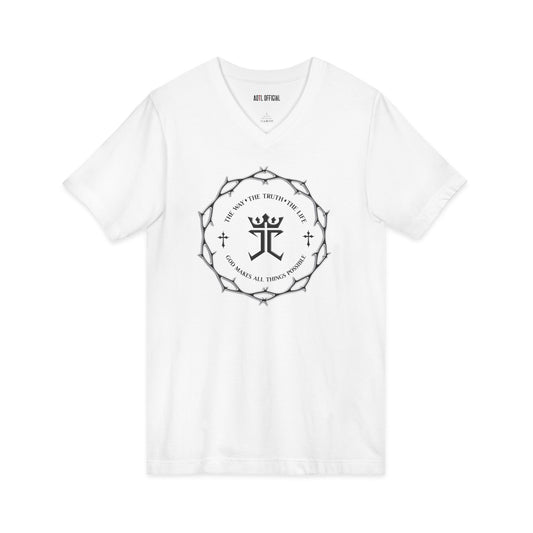 Jesus Christ's Crown of Thorns  V-Neck Tee