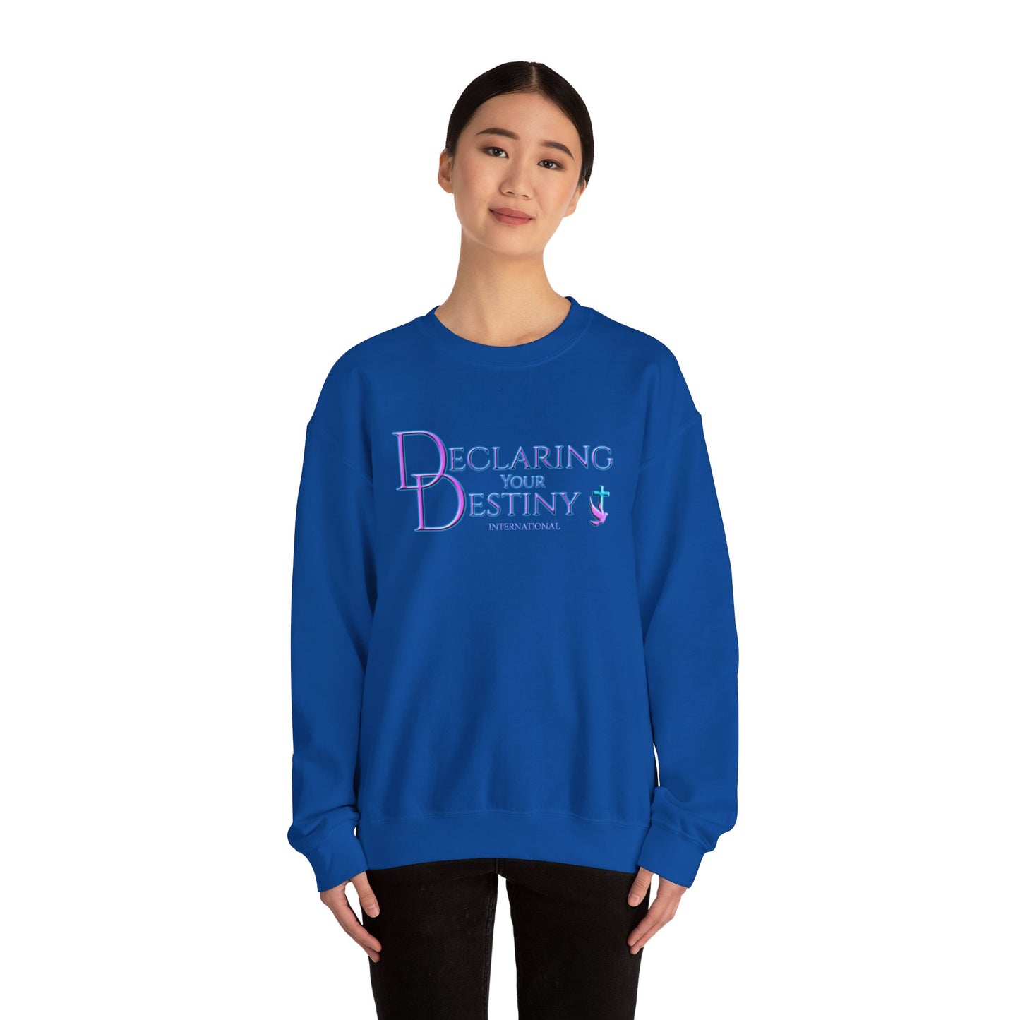 Declaring Your Destiny Purple & Teal logo Unisex Heavy Blend™ Crewneck Sweatshirt