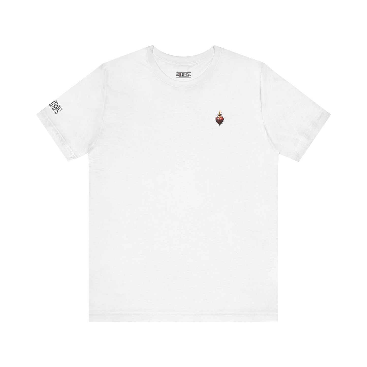 Sacred Heart Micro Emblem Unisex Christian T-shirt