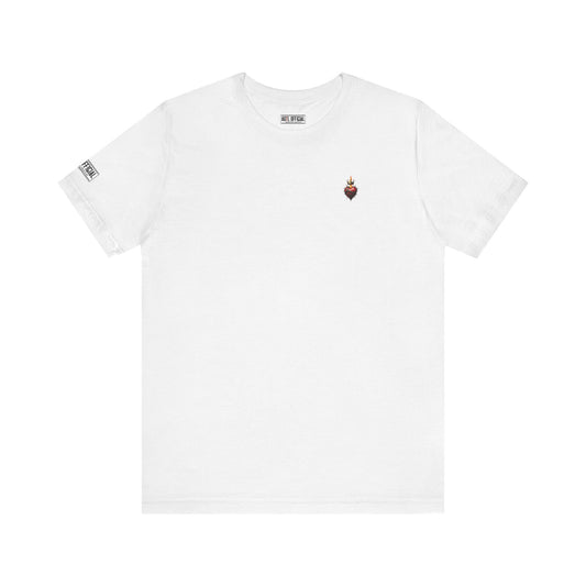 Sacred Heart Micro Emblem Unisex Christian T-shirt