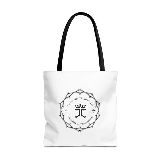 God Makes All Things Possible Christian Tote bag