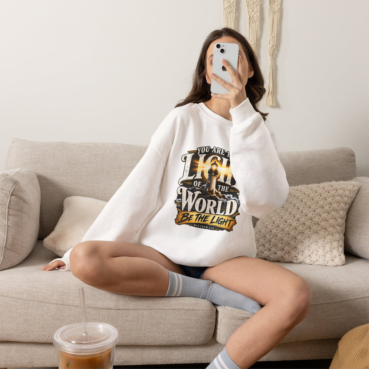 You Are the Light of the World – Matthew 5:14 Lighthouse Design Christian  Sweatshirt