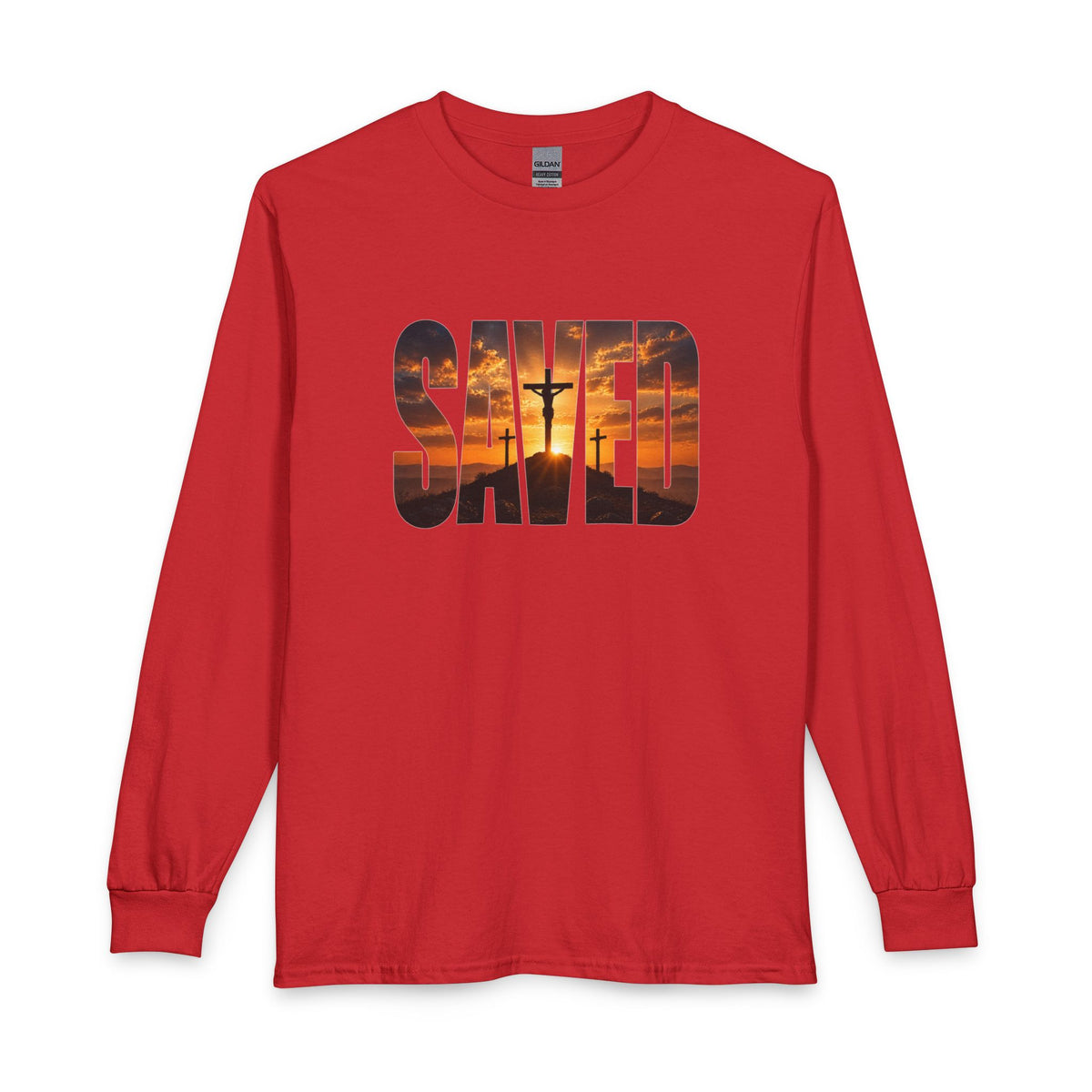 Saved — By the Cross Christian Long Sleeve Shirt