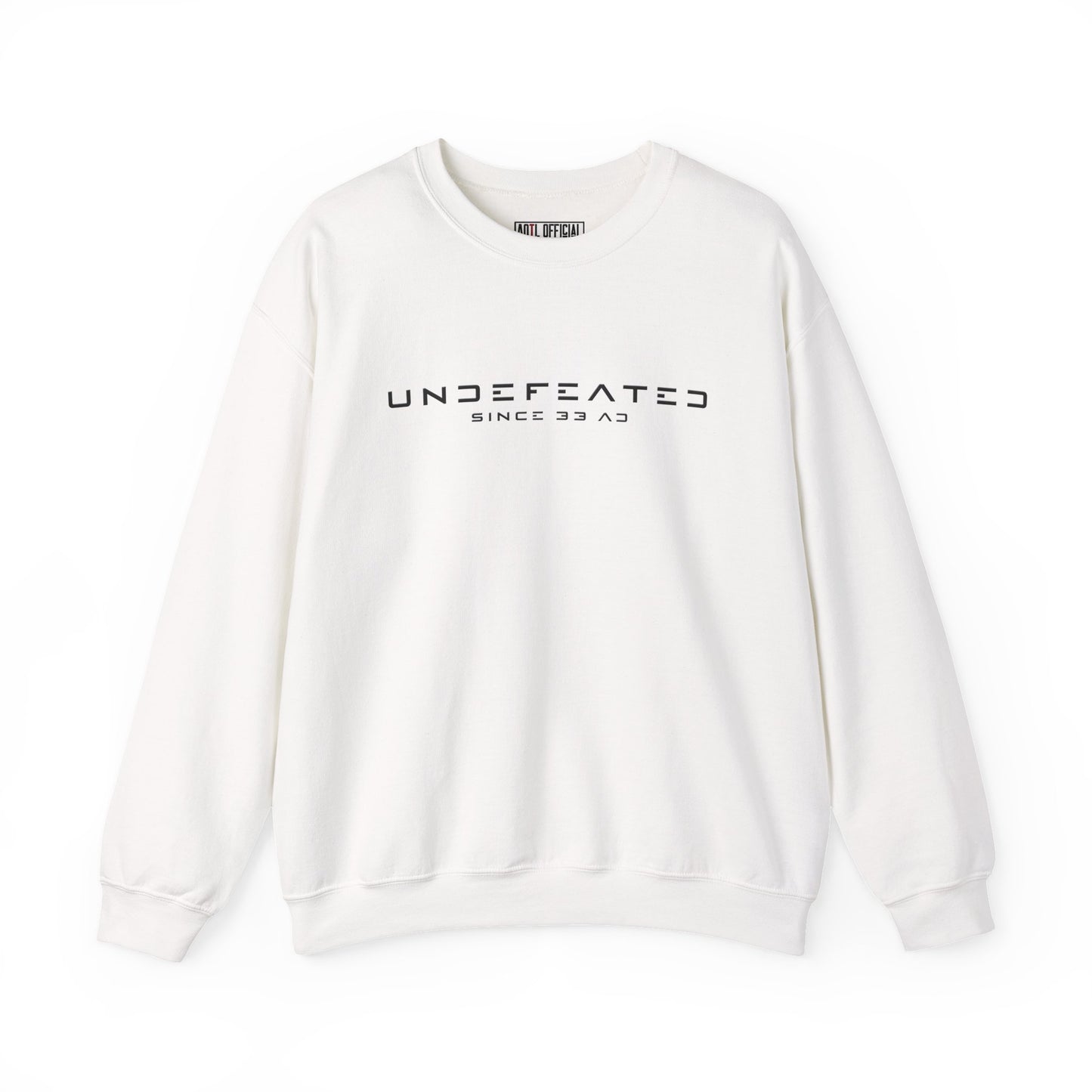 Undefeated Since 33 AD Modern Script Christian Sweatshirt