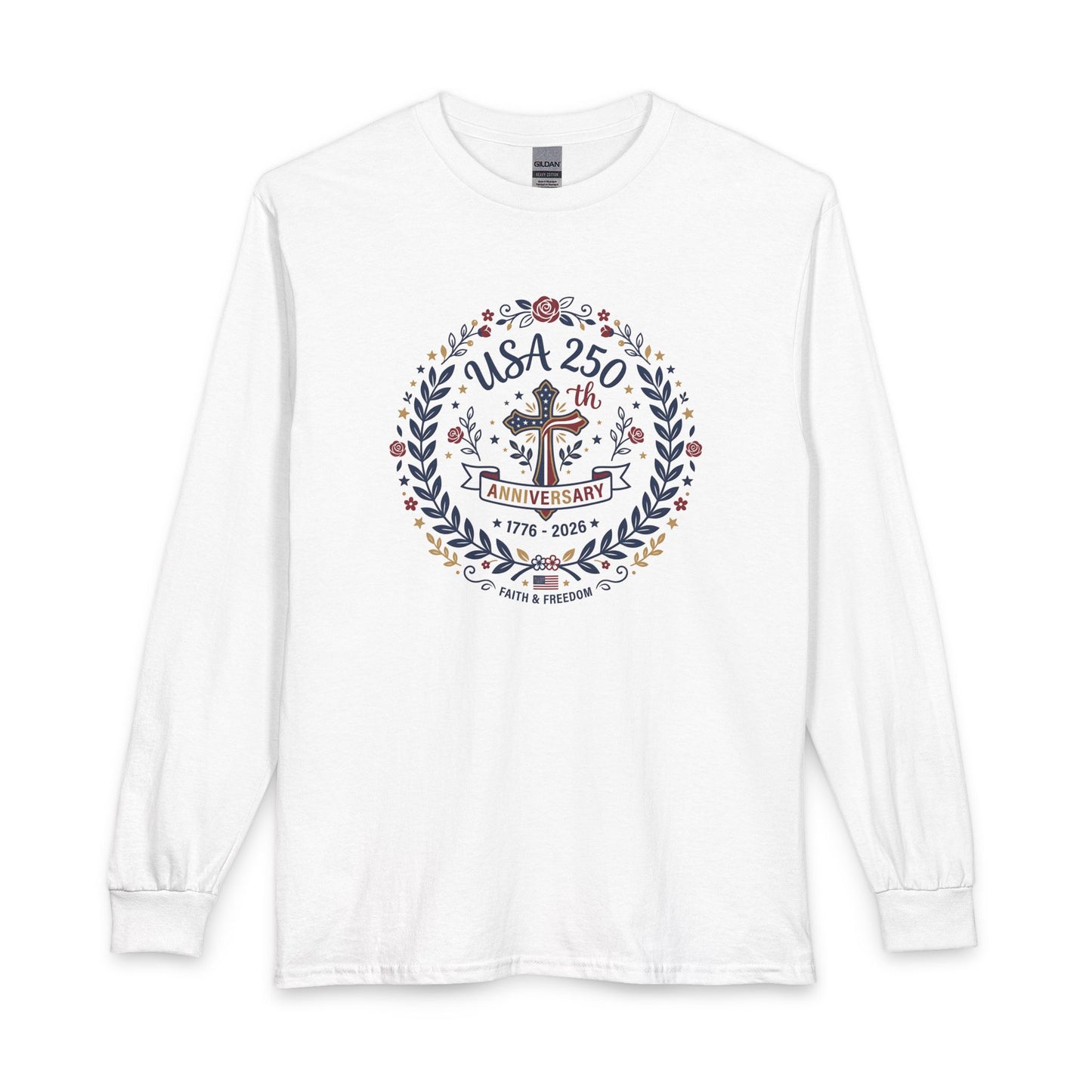 Ladies USA 250th Anniversary Christian Long Sleeve Shirt