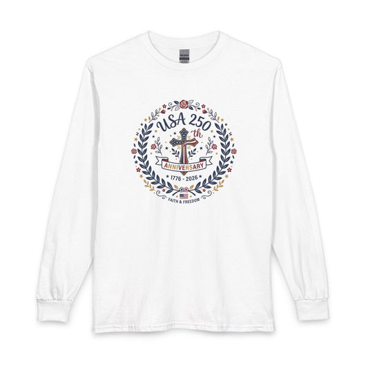 Ladies USA 250th Anniversary Christian Long Sleeve Shirt