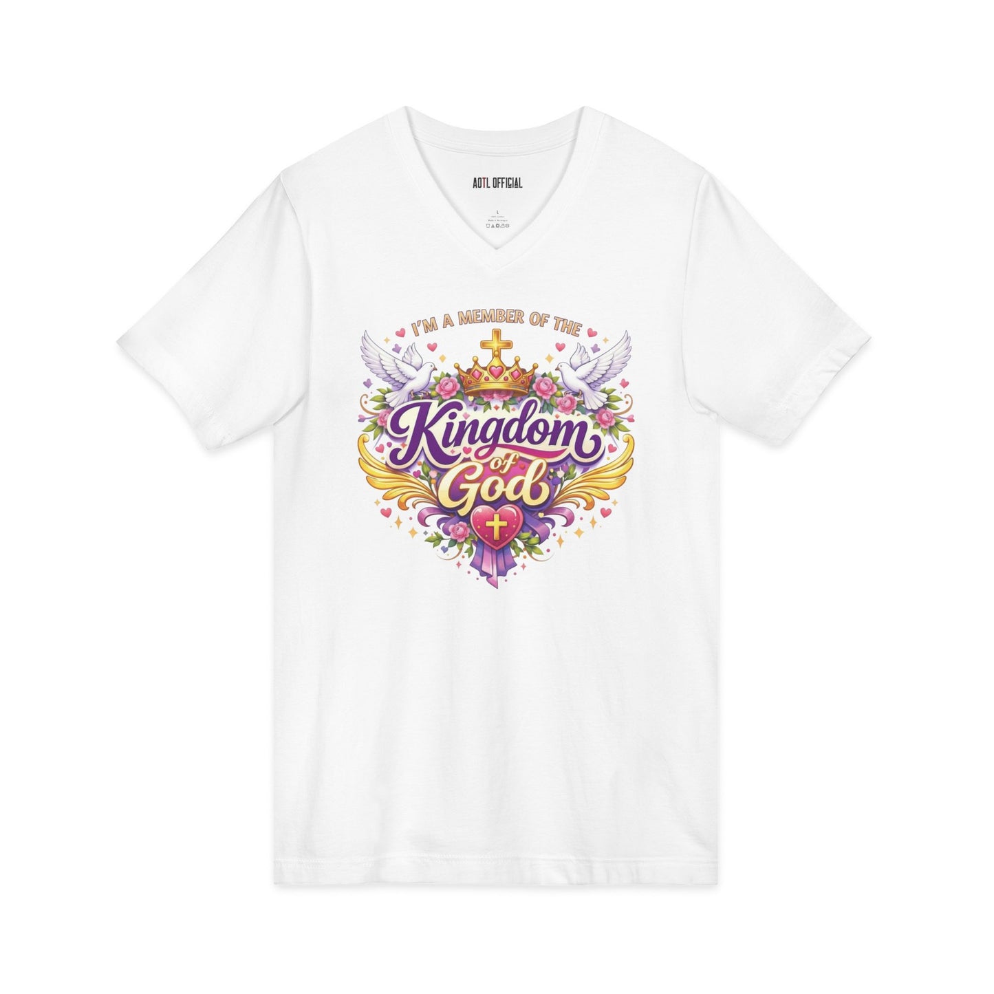 I Am a Member of the Kingdom of God Nature Edition V-Neck Tee
