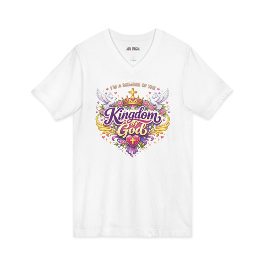 I Am a Member of the Kingdom of God Nature Edition V-Neck Tee