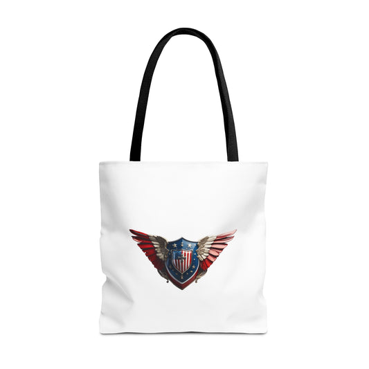 3D Winged Shield Patriotic Christian Tote bag