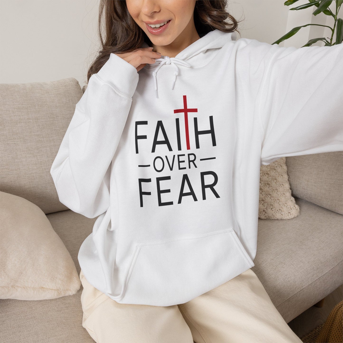 Faith Over Fear Christian Hoodie