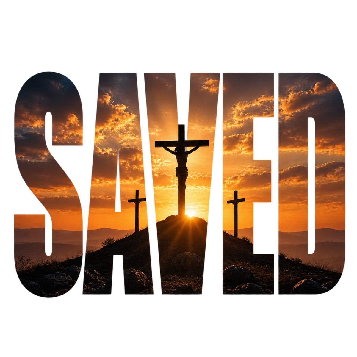 Saved — By the Cross Christian  Sweatshirt