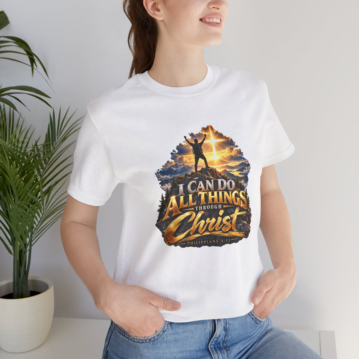 I Can Do All Things Through Christ – Philippians 4:13 Victory Design Christian T-shirt