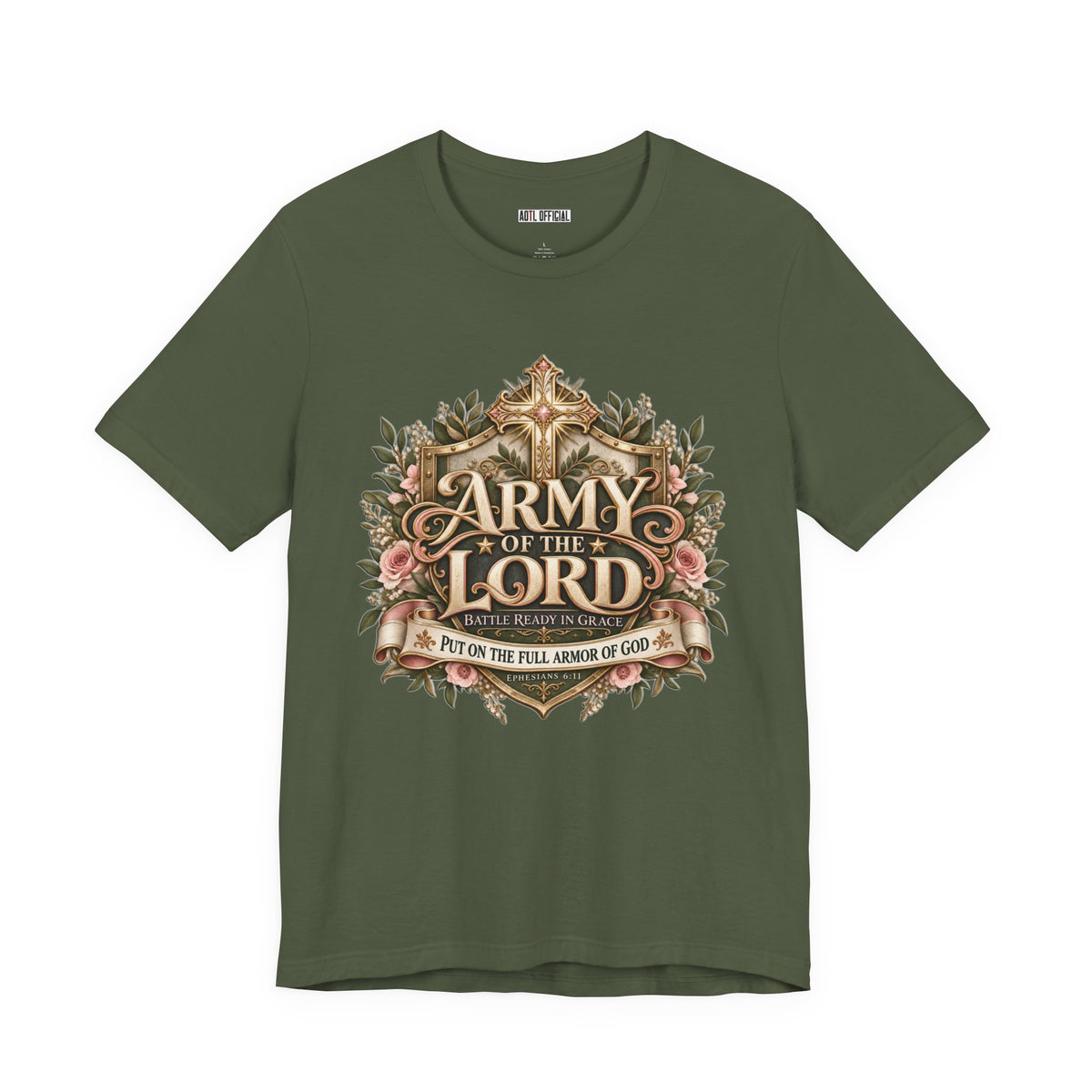 Army of the Lord — Battle Ready in Grace Christian T-shirt