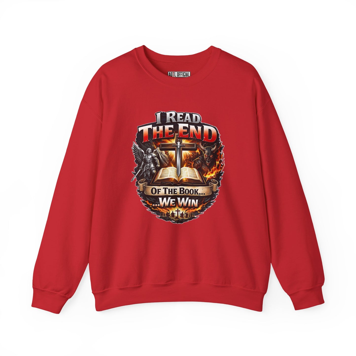 I Read the End of the Book, We Win Heavy Blend™ Crewneck Sweatshirt