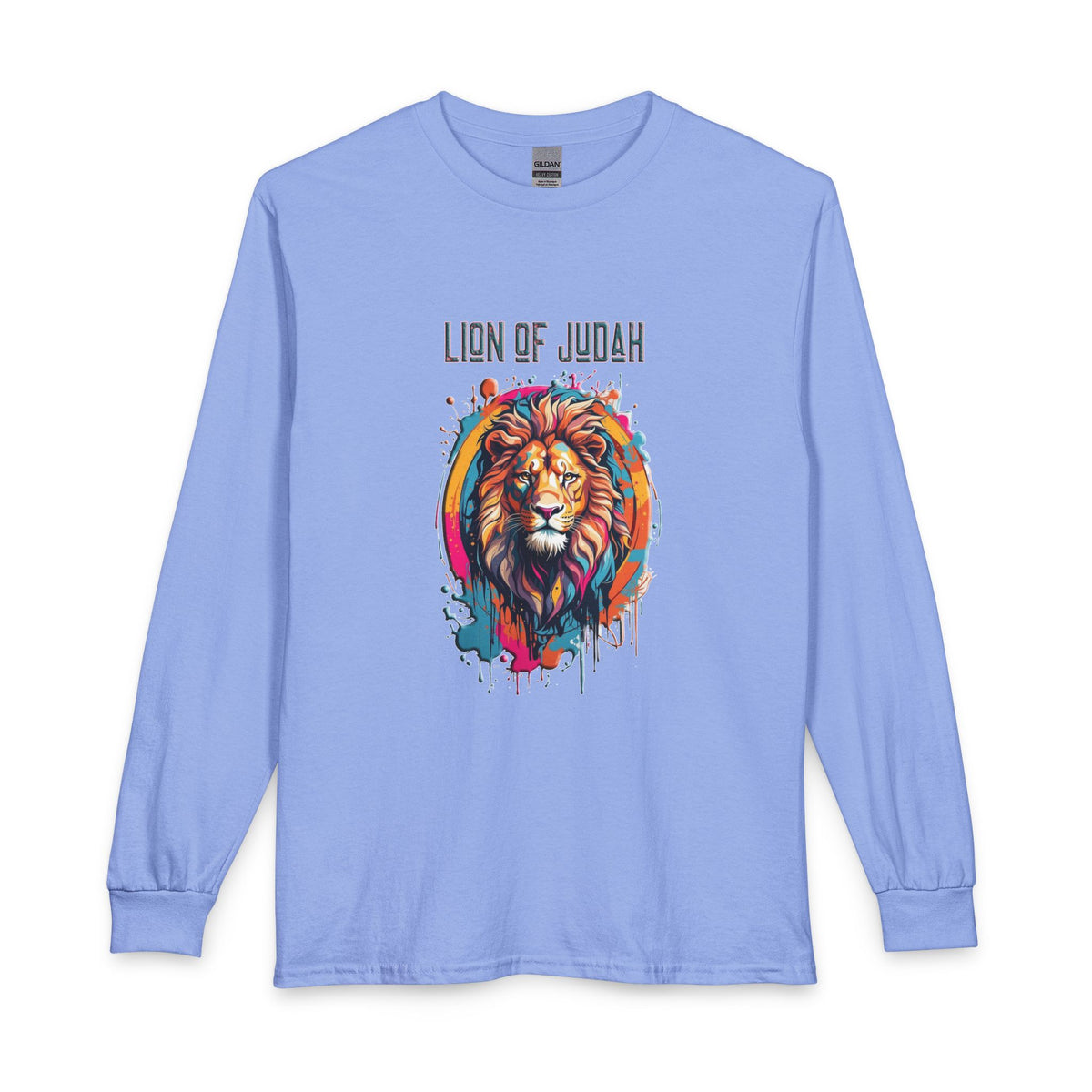 Lion Of Judah Graffiti Drip Christian Long Sleeve Shirt