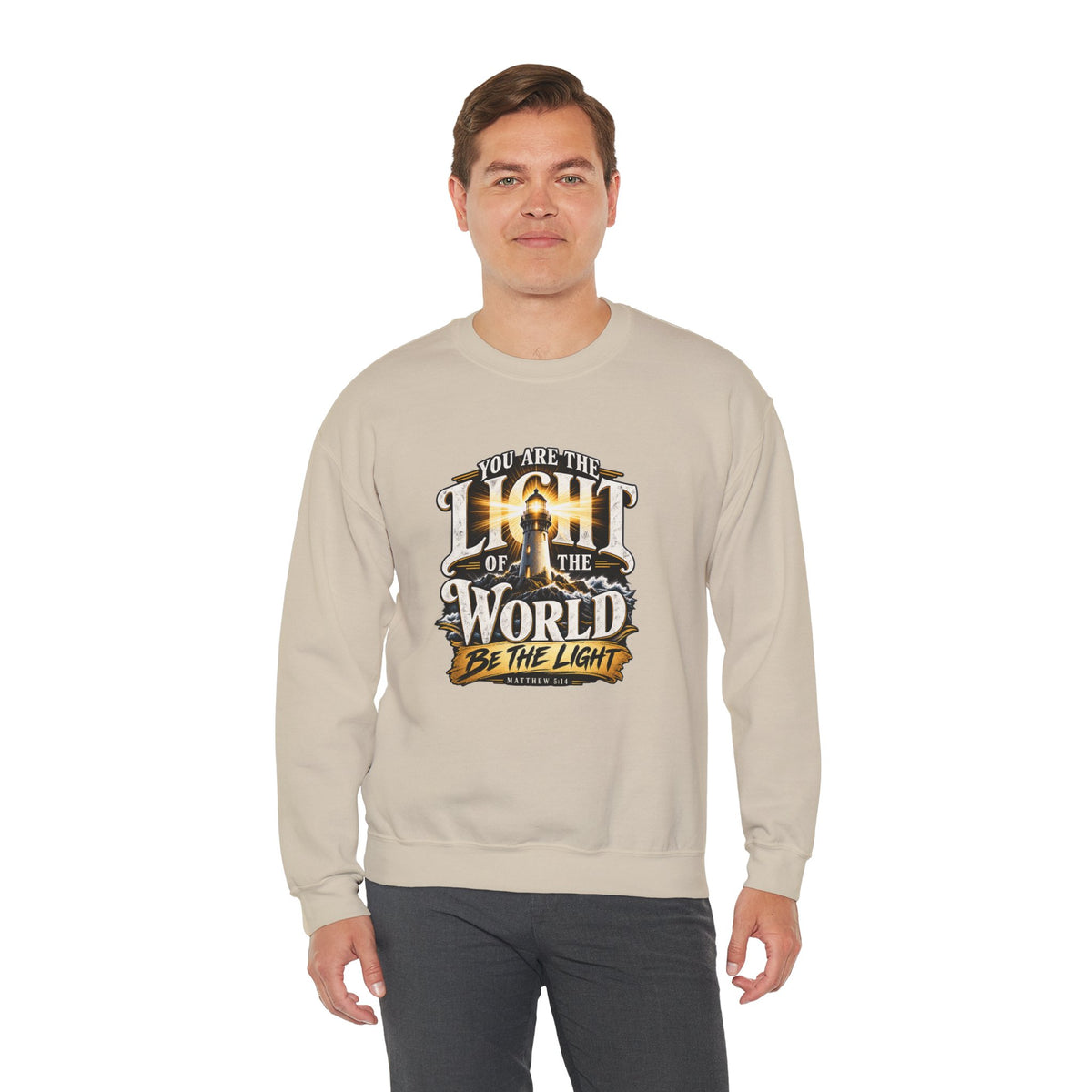 You Are the Light of the World – Matthew 5:14 Lighthouse Design Christian  Sweatshirt
