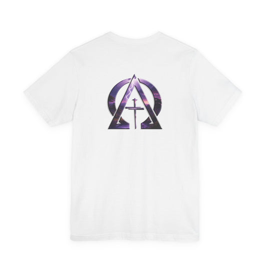 Declaring Your Destiny Lilac & Teal logo/Purple Lightning Alpha & Omega