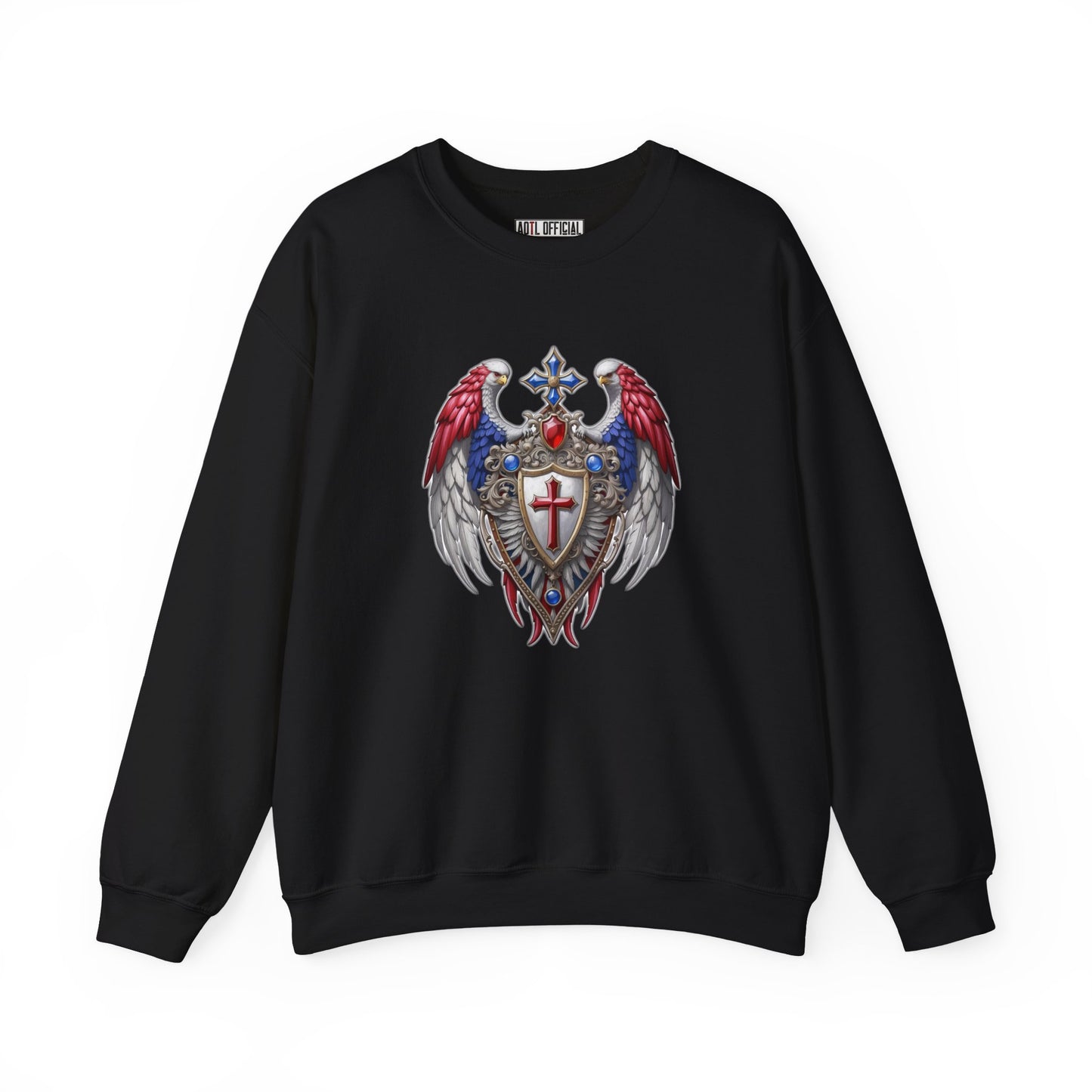 Winged Guardians of Faith Unisex Heavy Blend™ Crewneck Sweatshirt