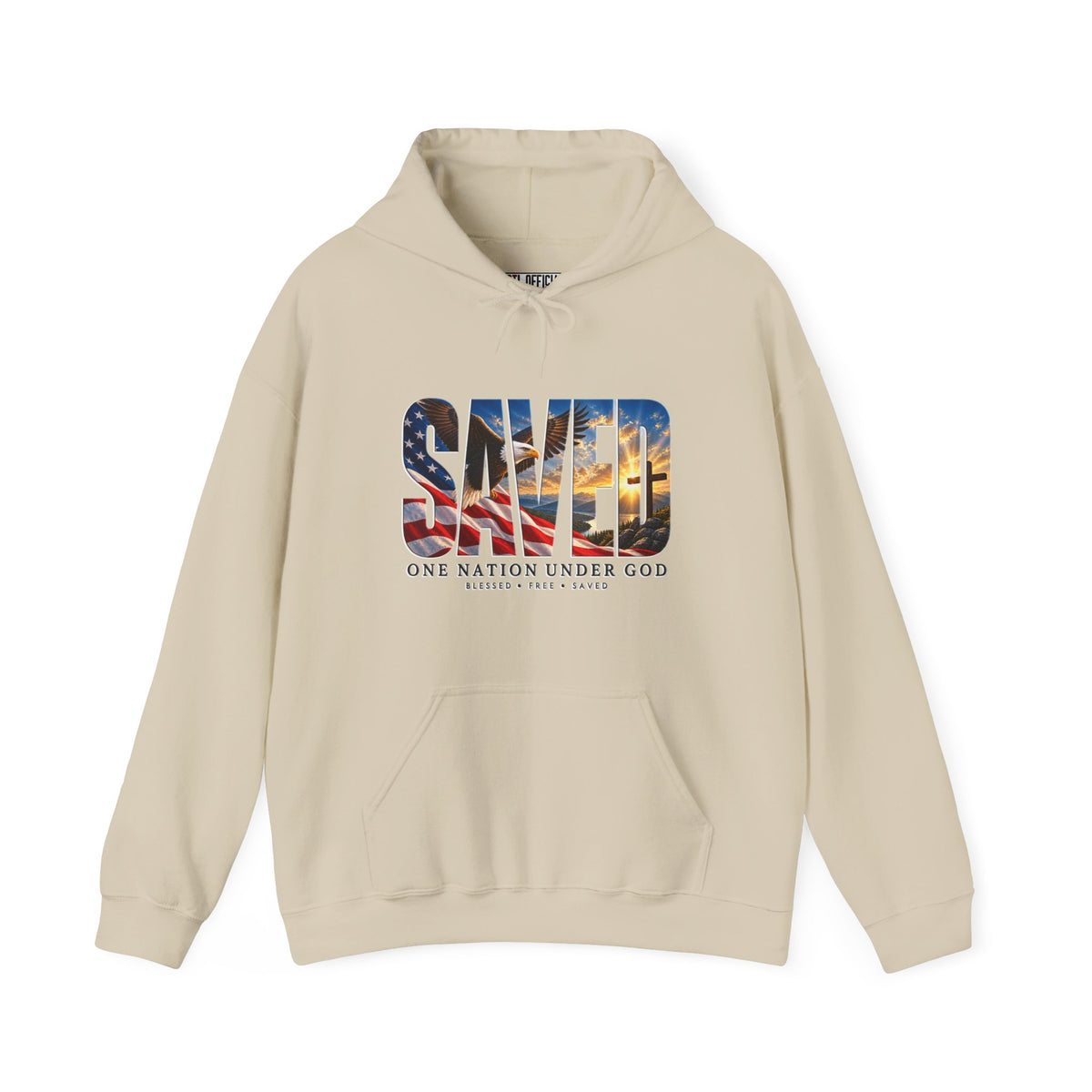 Saved-One Nation Under God Christian Hoodie