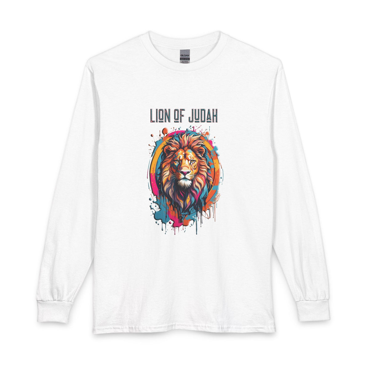 Lion Of Judah Graffiti Drip Christian Long Sleeve Shirt