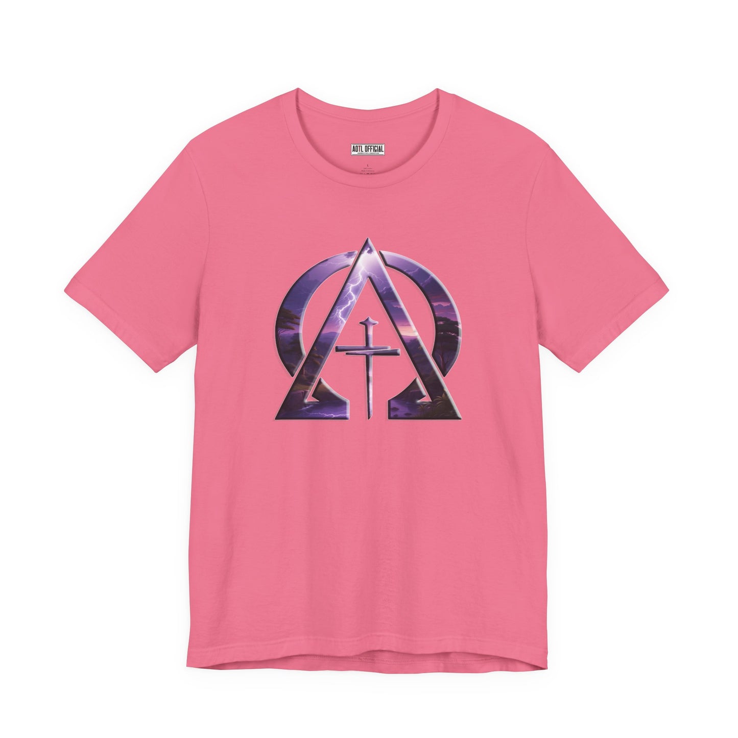Divine Reign Amidst Nature's Majesty Alpha and Omega Unisex Short Sleeve Tee