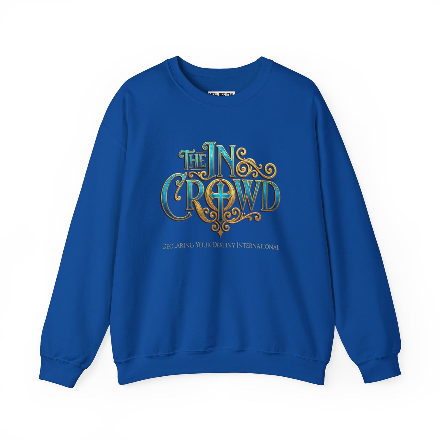Ornate The In Crowd Blue & Gold Unisex Heavy Blend™ Crewneck Sweatshirt