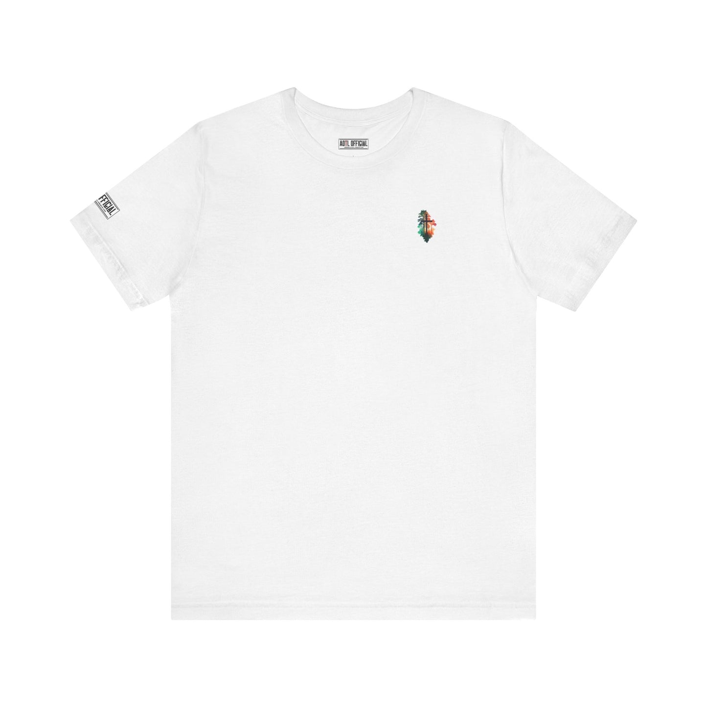 Cross In The Wilderness Micro Emblem Unisex Christian T-shirt