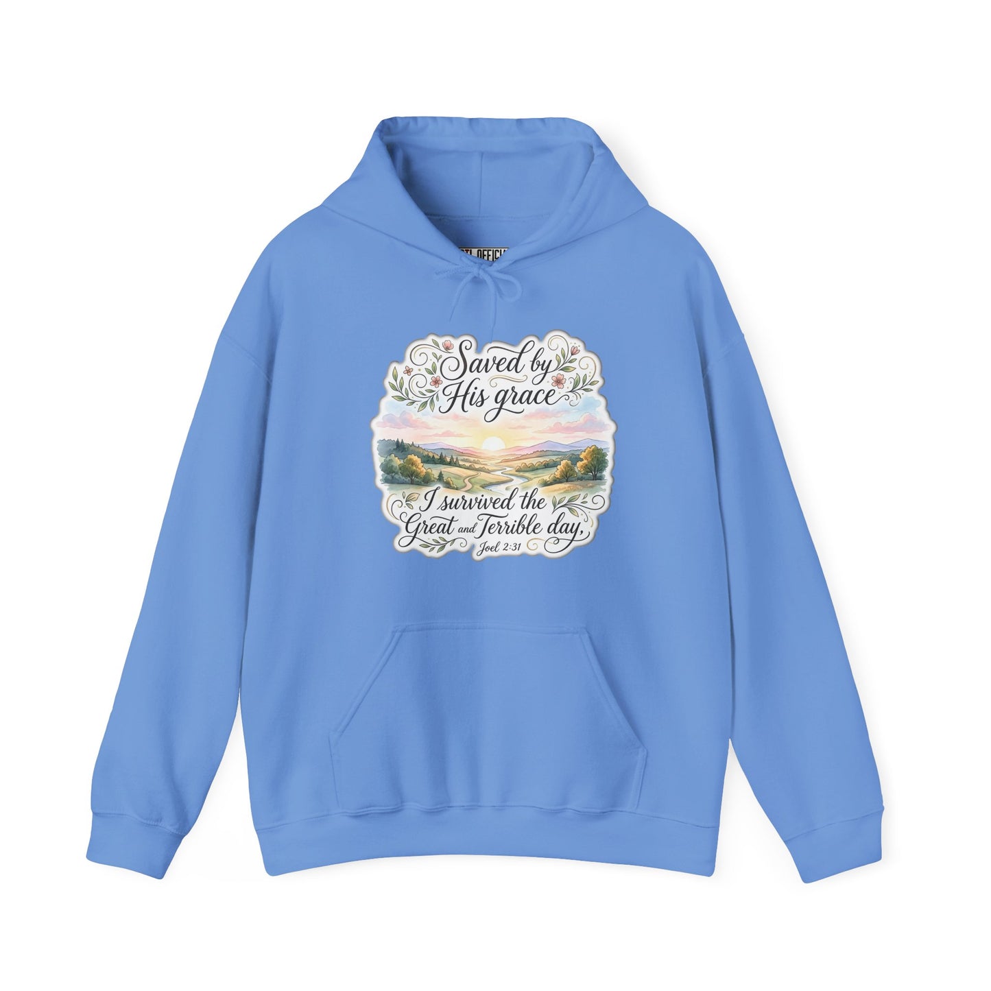 Grace Beyond the Horizon – I Survived the Great and Terrible Day (Joel 2:31) Christian Hoodie