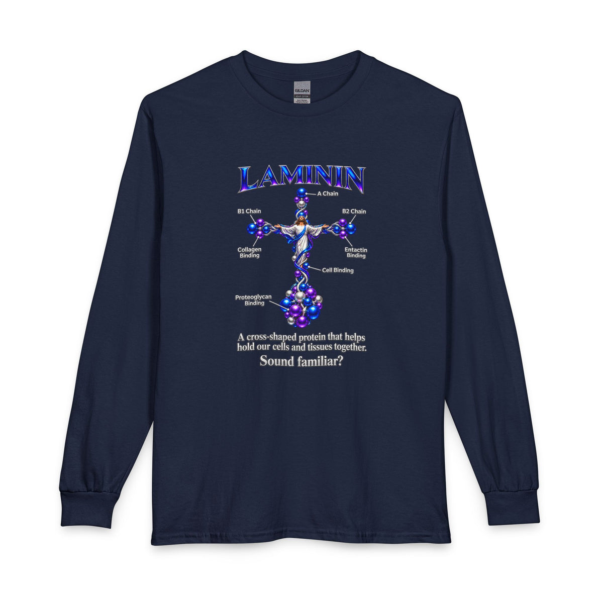 LAMININ Cross Design –  Christian Long Sleeve Shirt