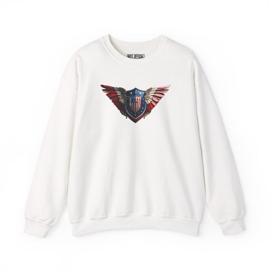 3D Winged Shield Unisex Heavy Blend™ Crewneck Sweatshirt