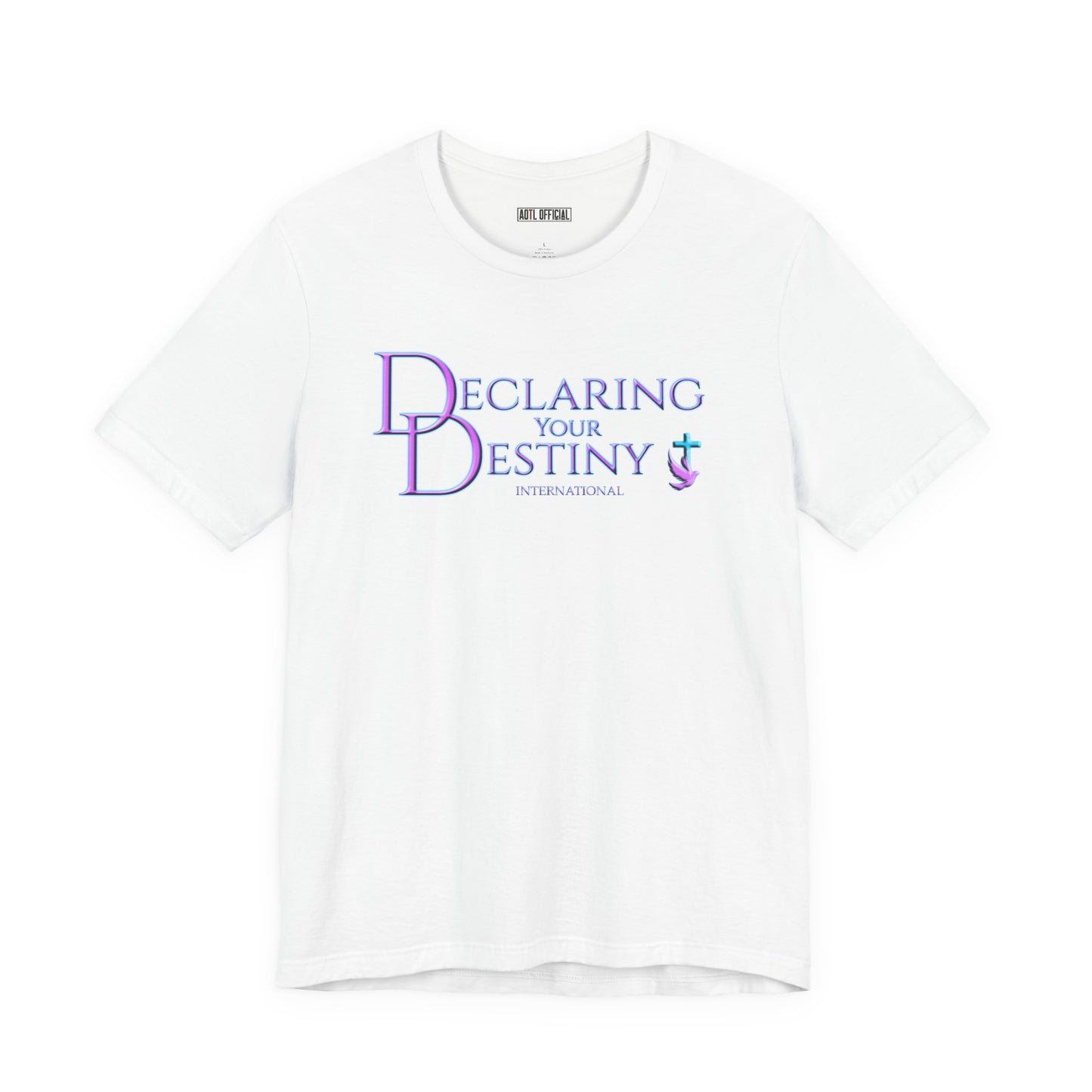 Declaring Your Destiny Lilac & Teal logo t-shirt