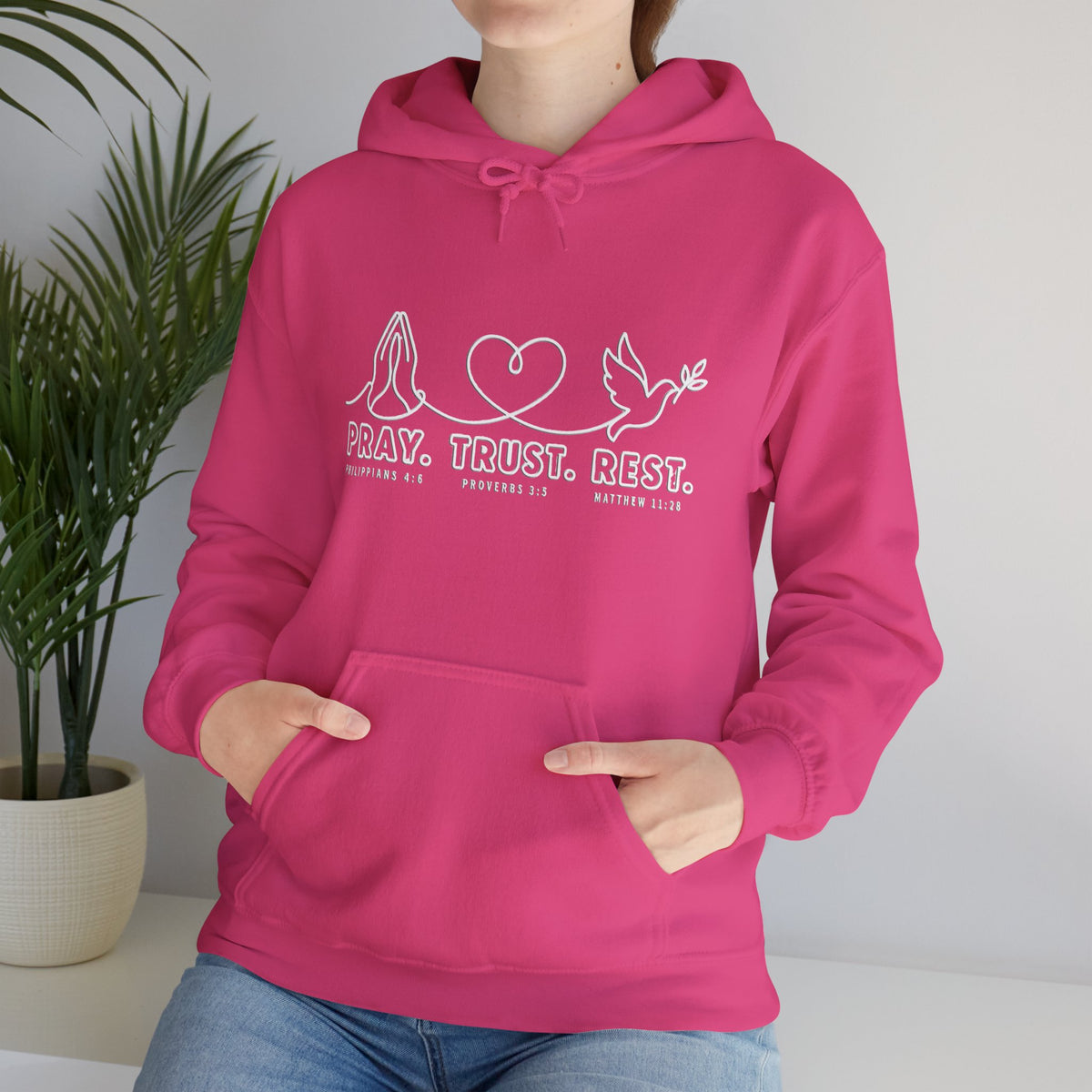 Pray. Trust. Rest. Christian Hoodie
